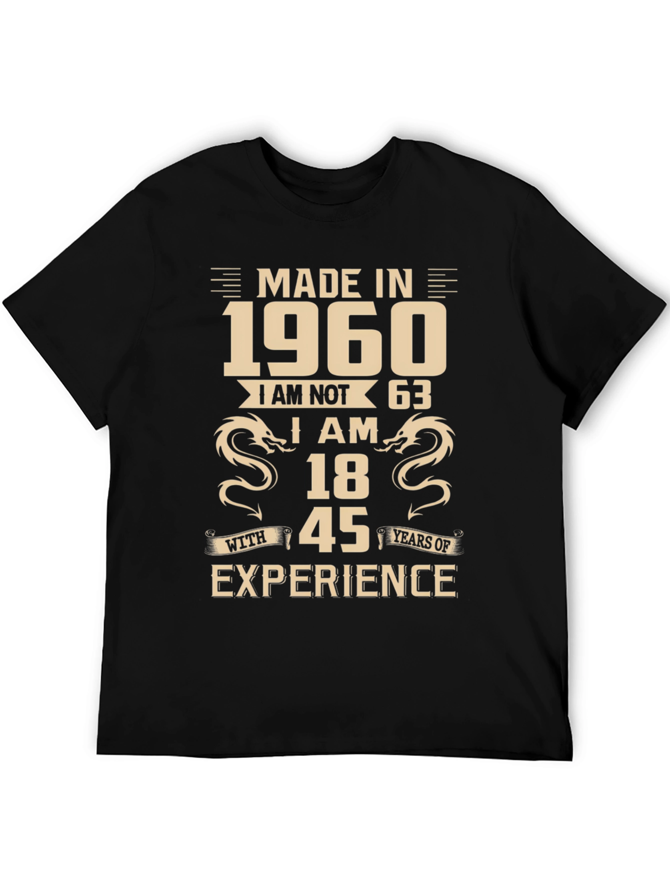 Black Made in 1960 - 63rd Birthday T-Shirt  view 5