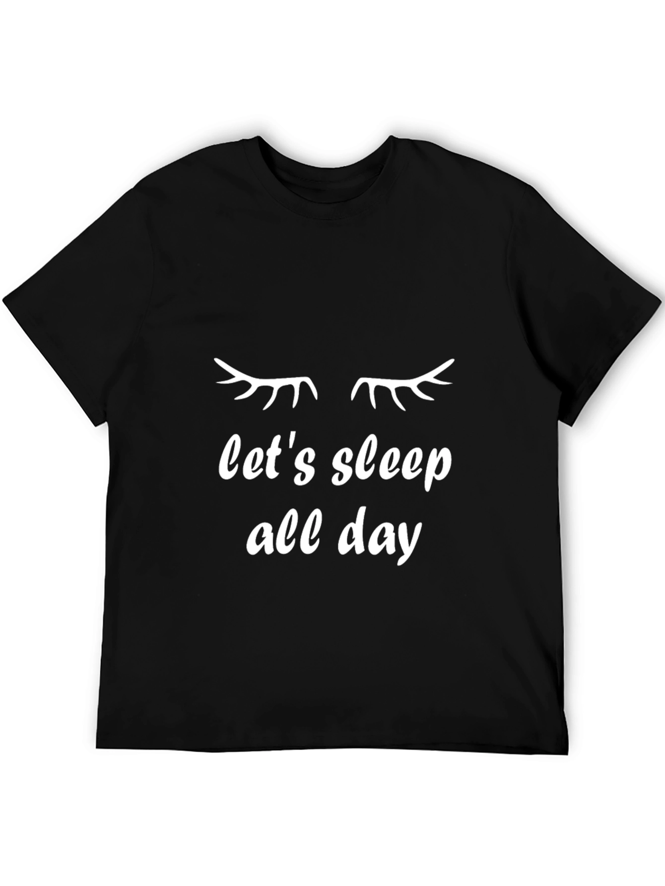 Black Let's Sleep All Day Black Tee view 5