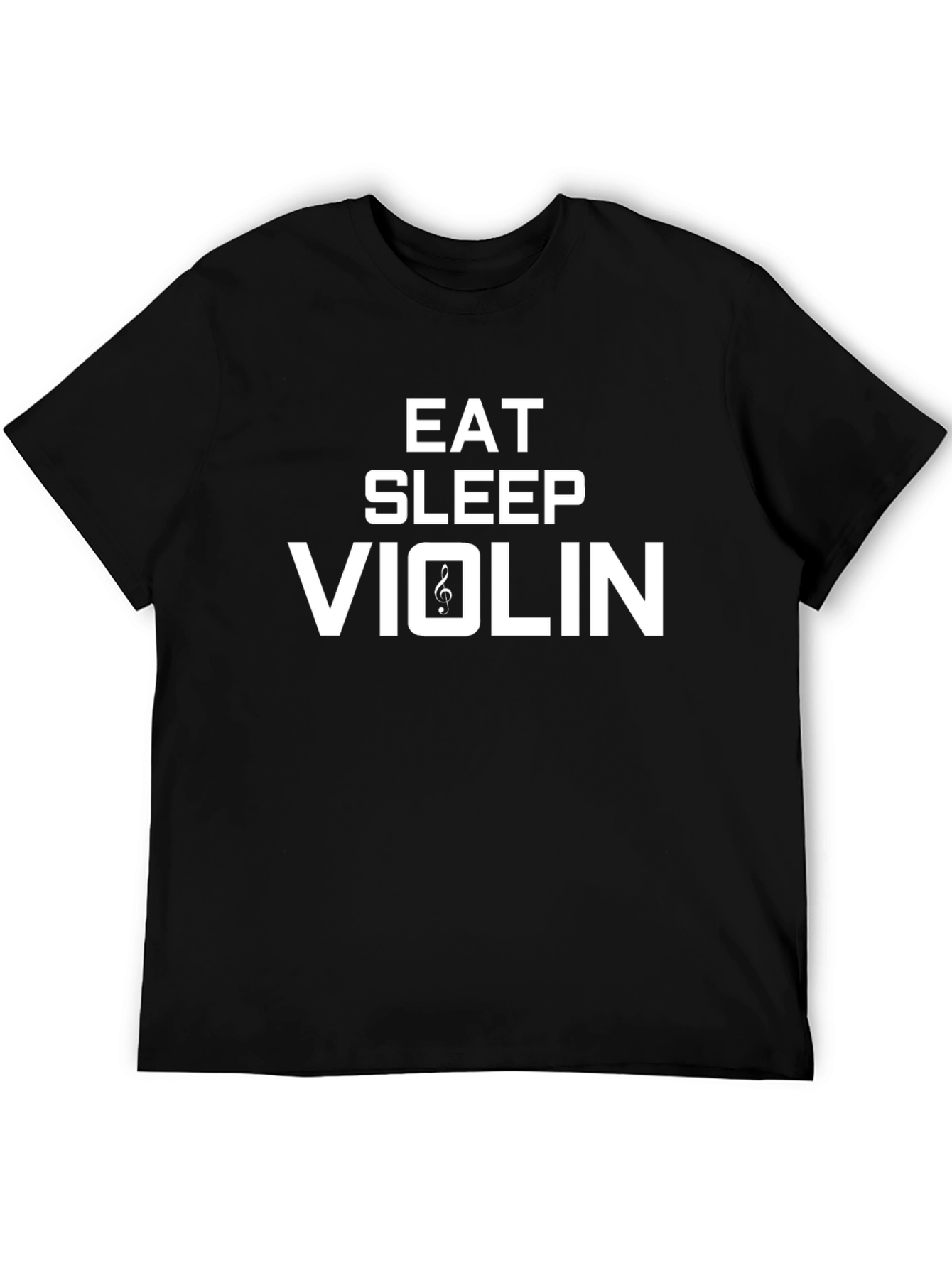 Black Eat Sleep Violin T-Shirt - Musician Tee view 5