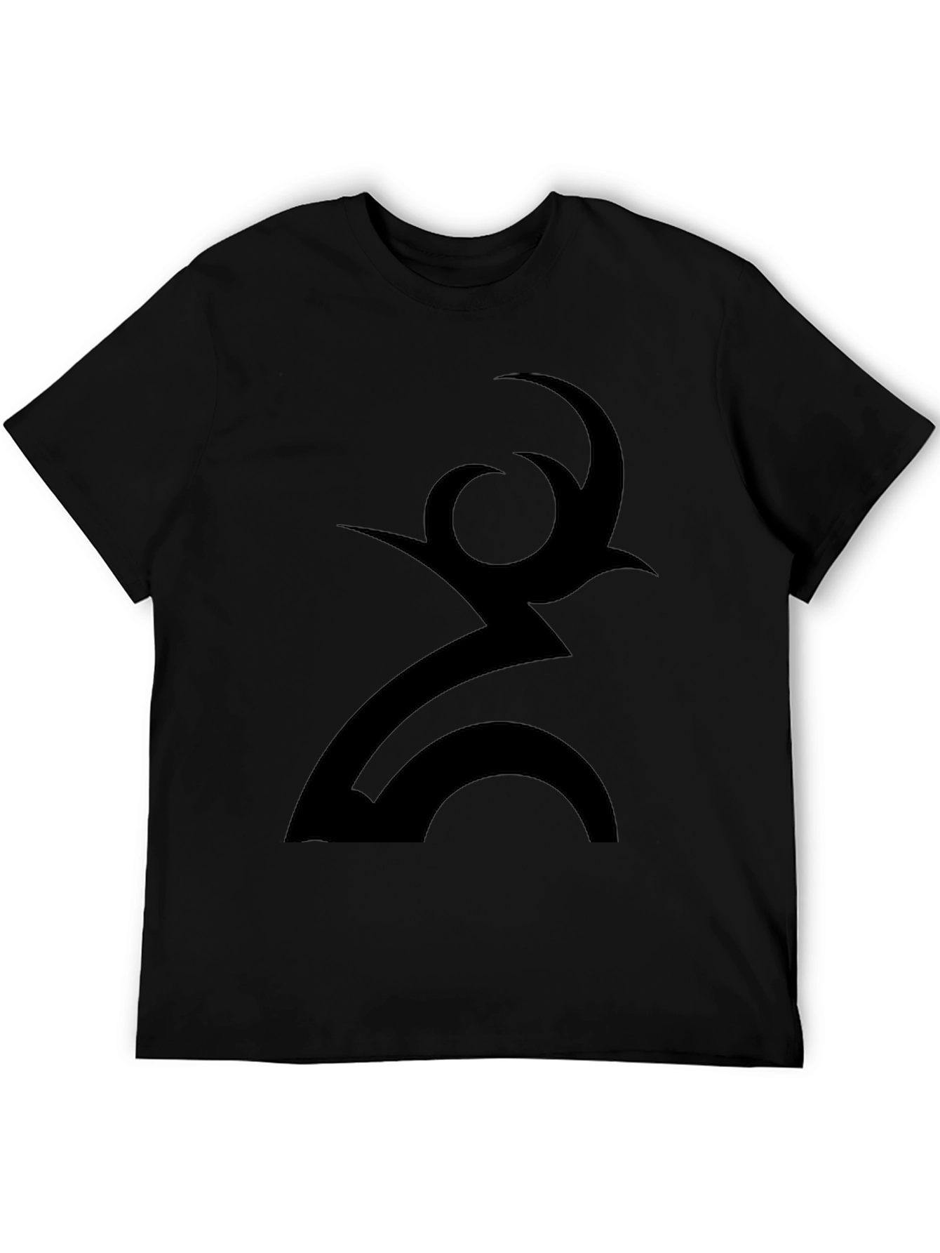 Abstract Symbol Graphic Black T-Shirt - 5