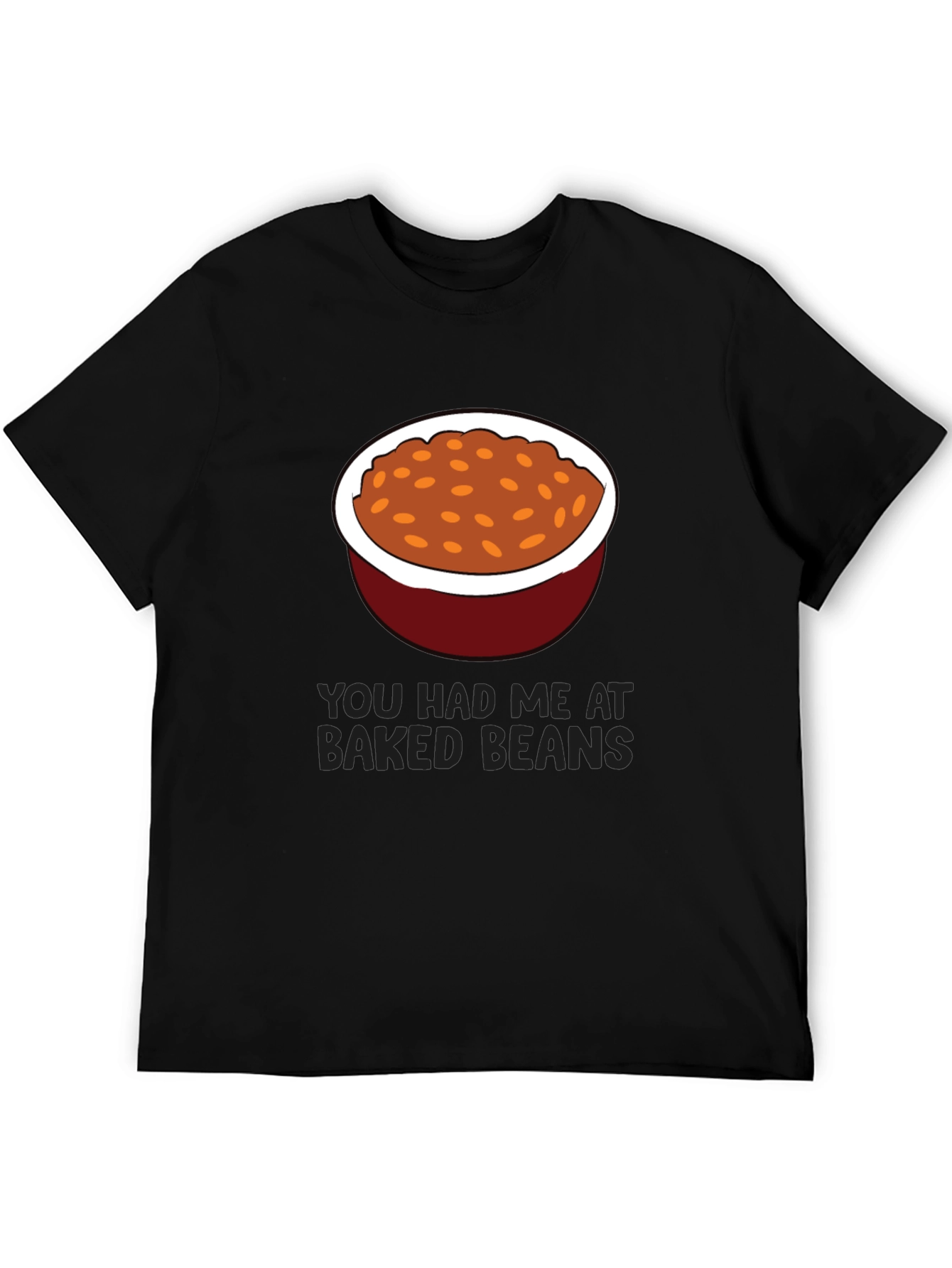 Black Baked Beans Graphic Tee - Funny Food Lover's T-Shirt view 5