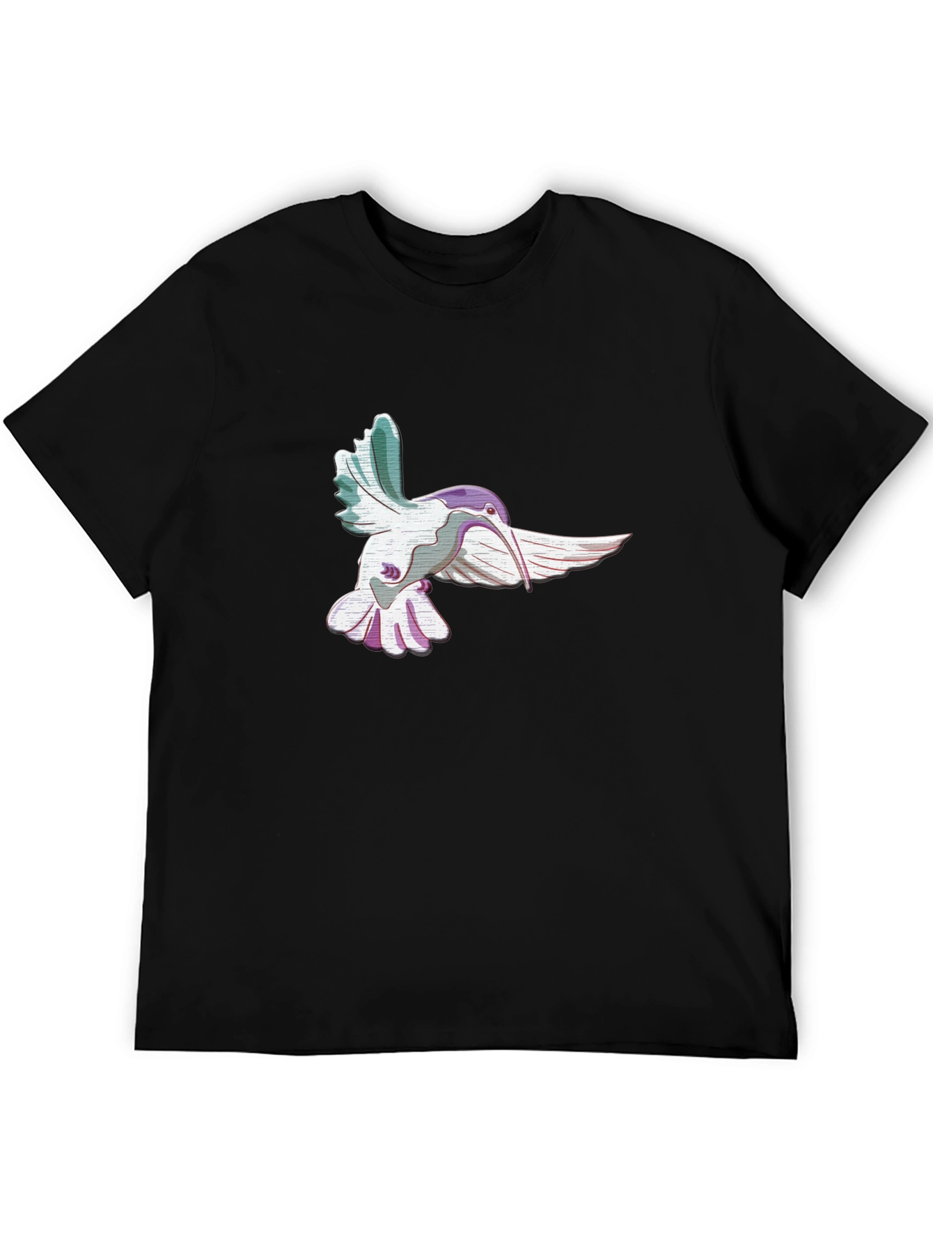 Black Hummingbird Graphic Black T-Shirt view 5