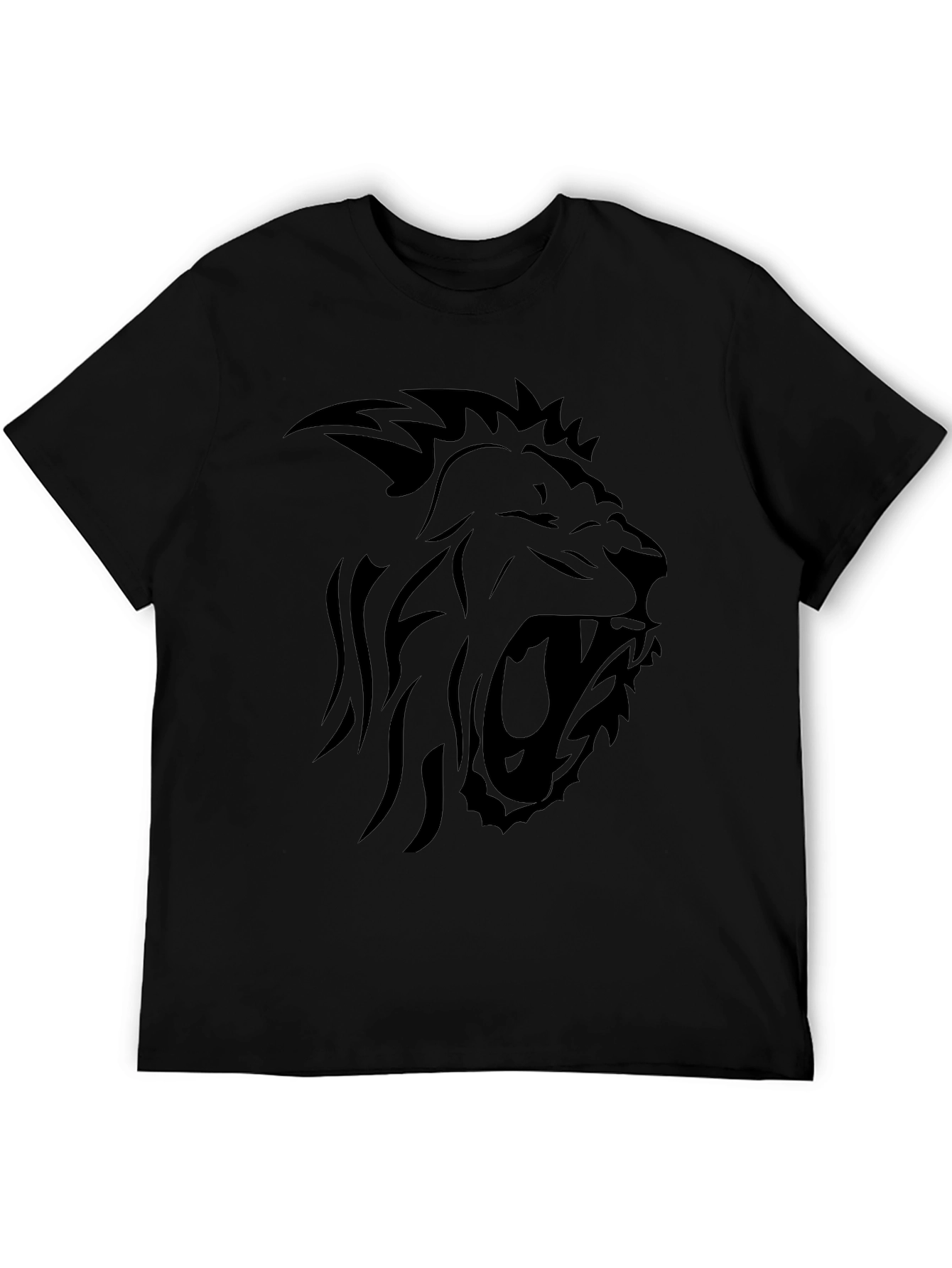 Black Lion Graphic Black T-Shirt - Bold Streetwear Style view 5