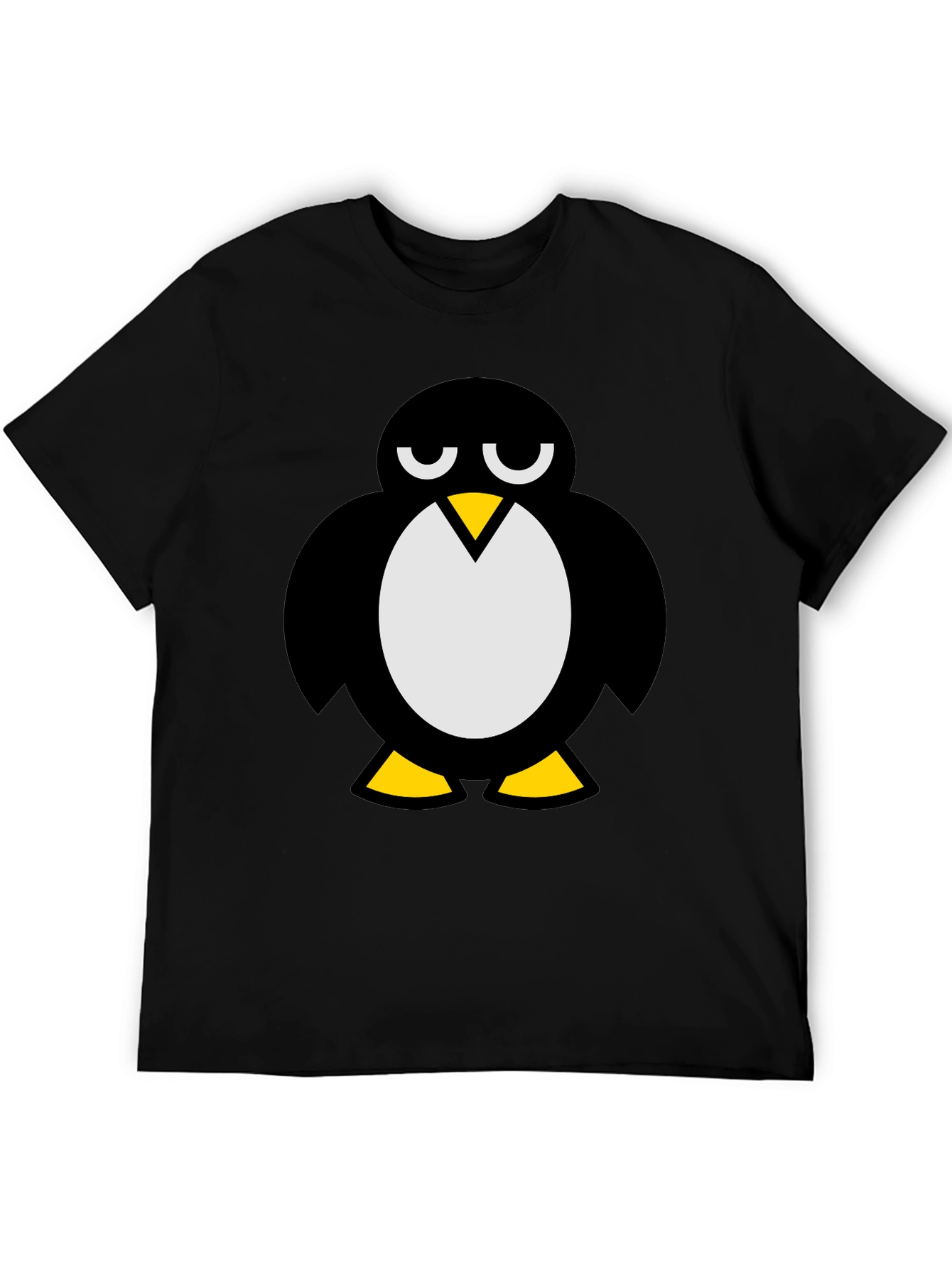 Black Cool Penguin Graphic T-Shirt - Black view 5