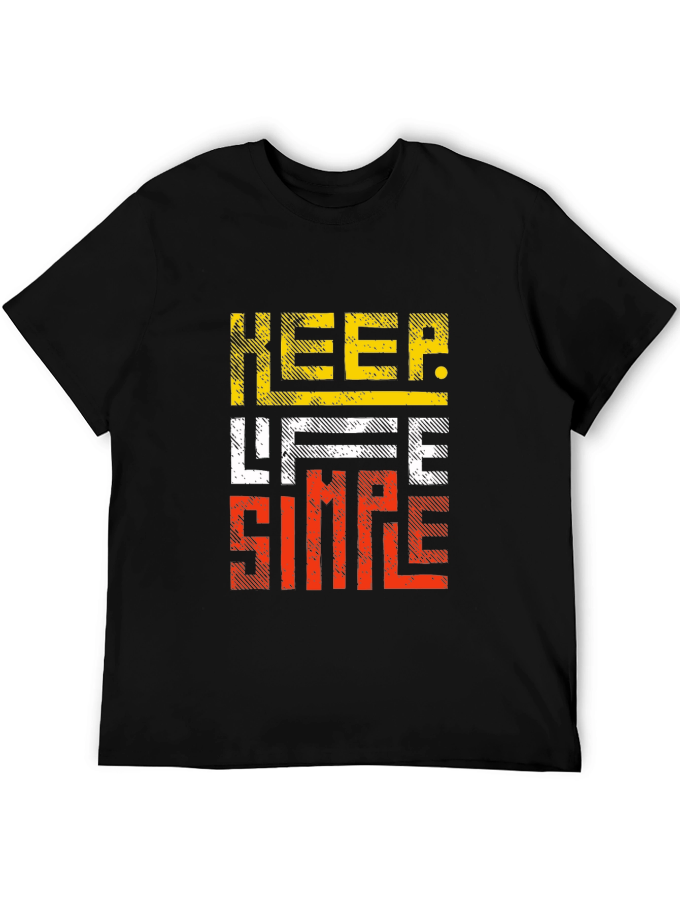 Black Keep Life Simple Graphic Tee - Black view 5