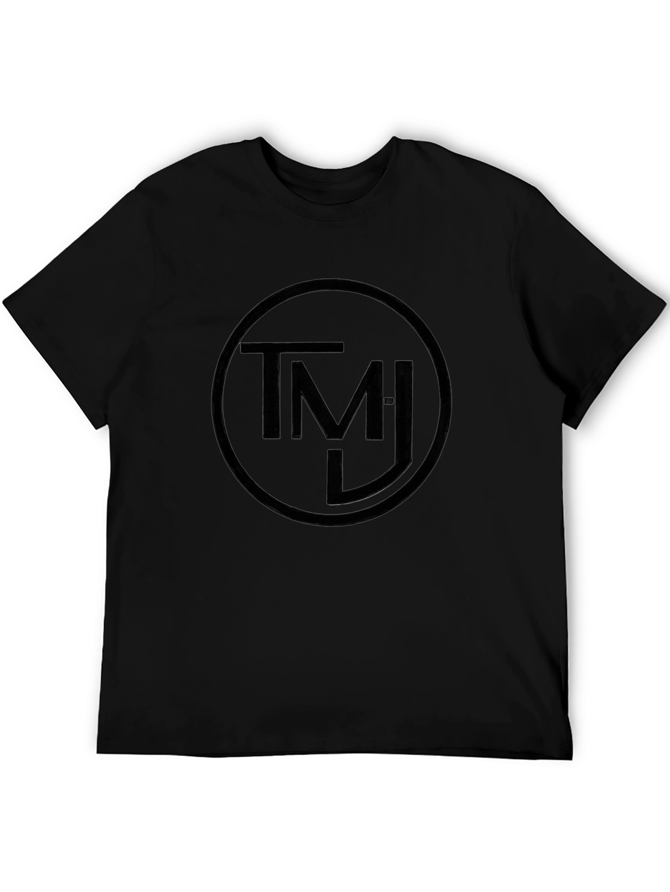 Black Black TMJ Circle Graphic Tee - Soft Cotton Blend view 5