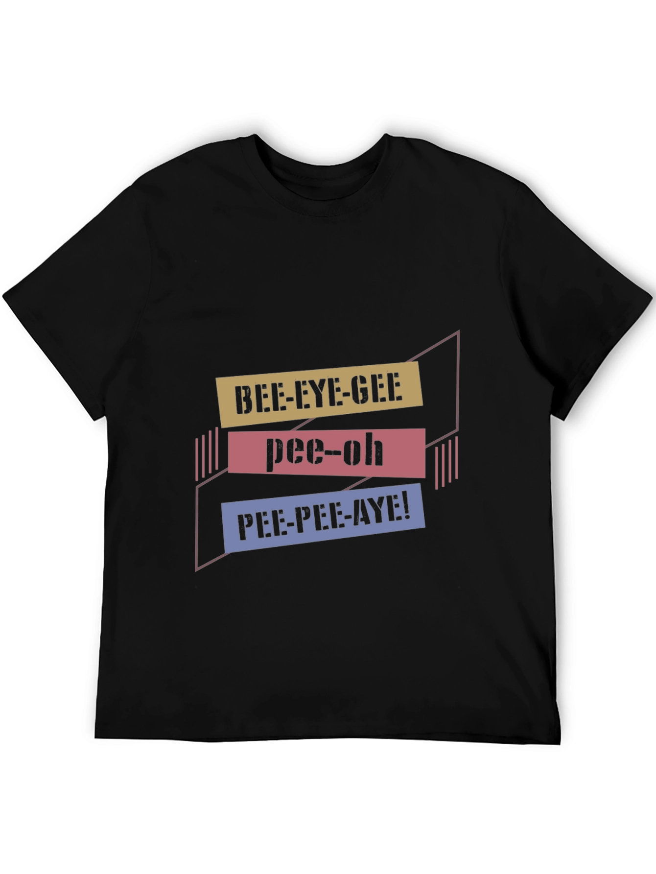 Black Bee-Eye-Gee Pee-Oh PEE-PEE-AYE! Black T-Shirt view 5