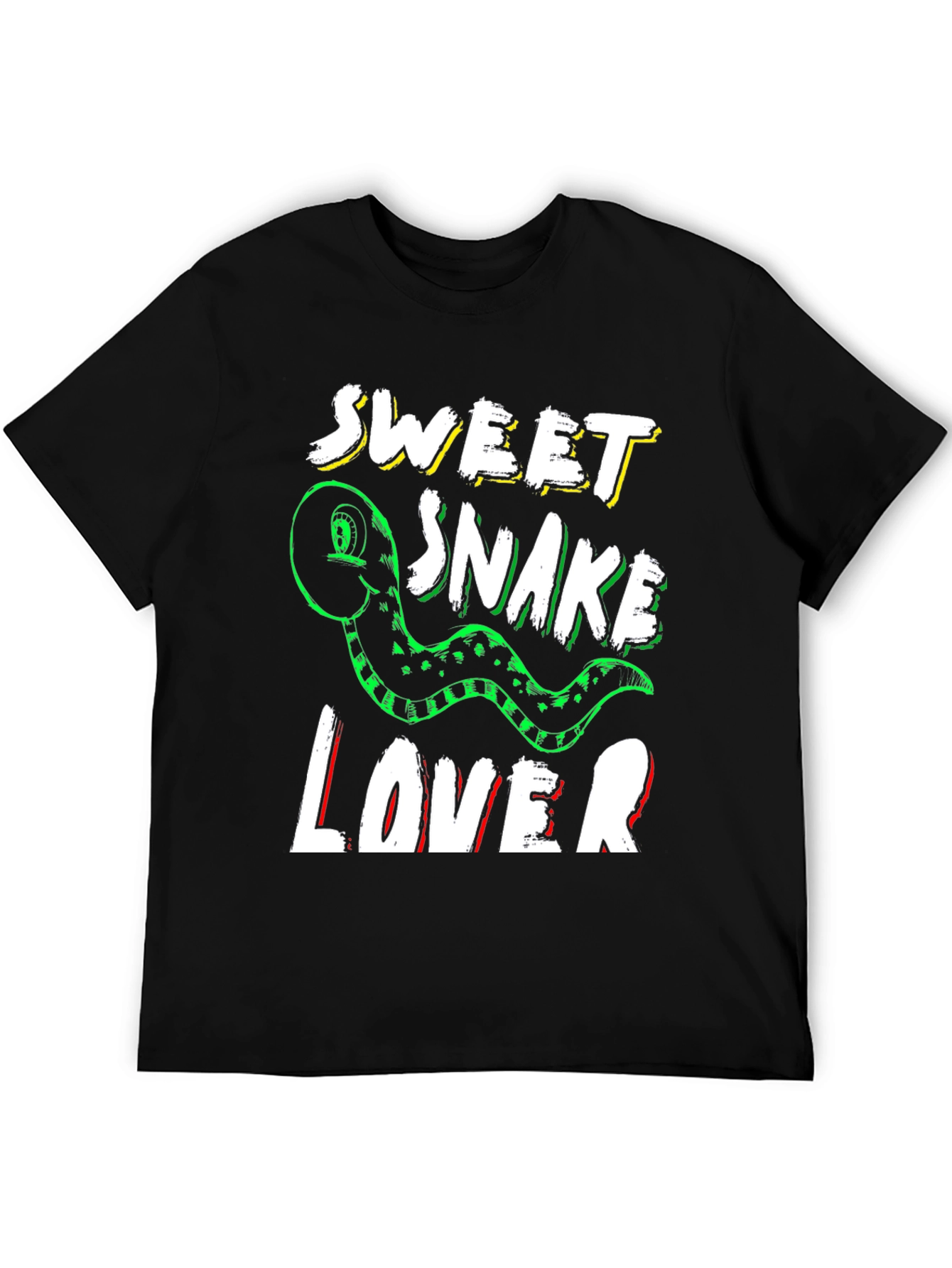 Black Sweet Snake Lover Graphic Tee view 5