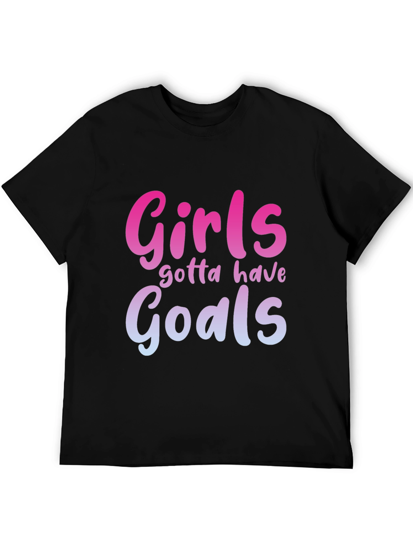 Black Girls Gotta Have Goals Graphic Tee - Black view 5