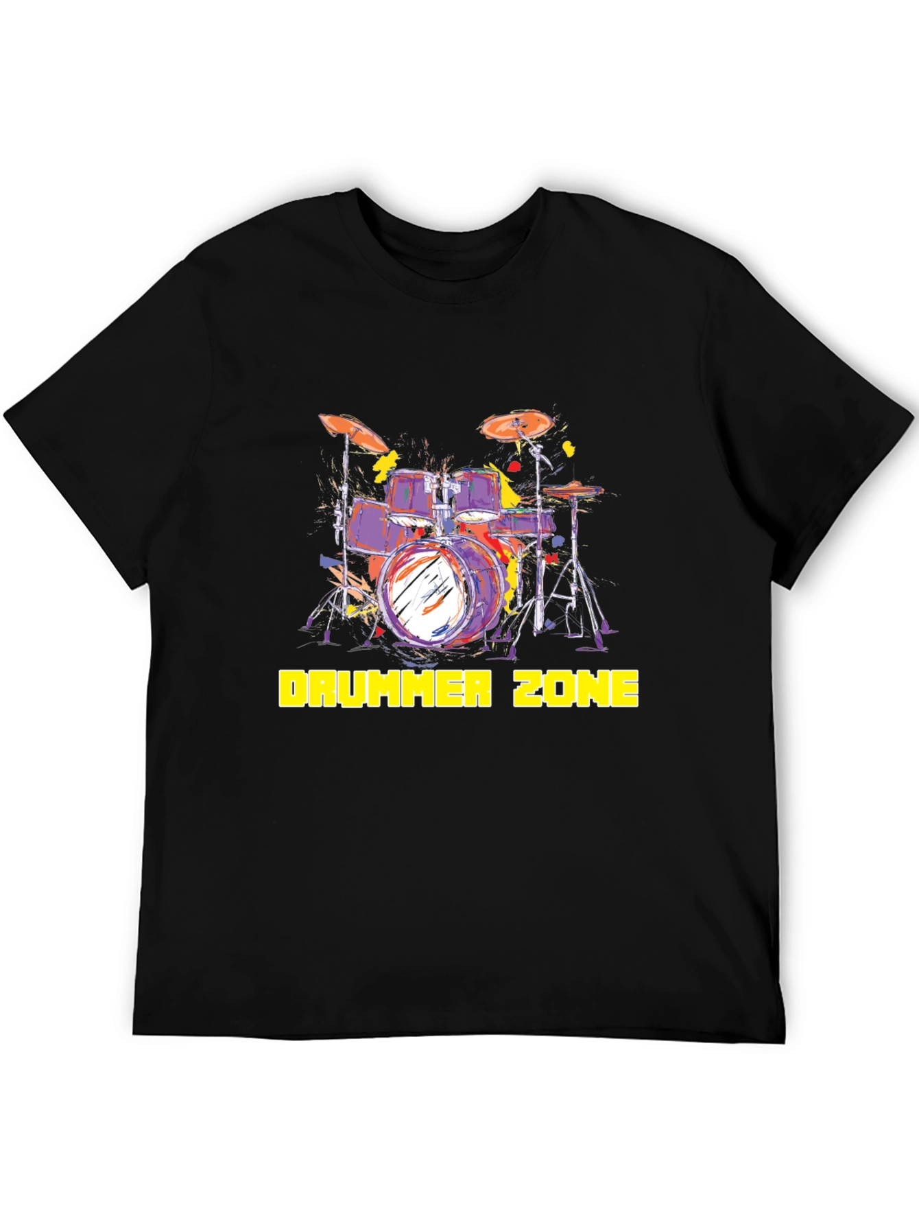 Black Drummer Zone Black Tee Shirt view 5