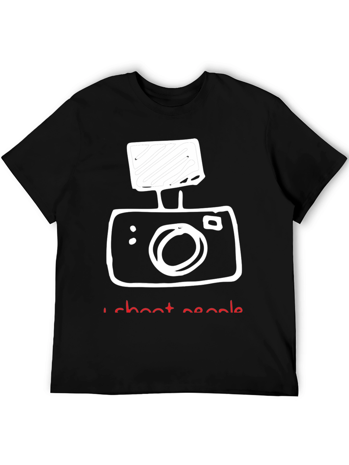 Black I Shoot People Camera Graphic T-Shirt view 5
