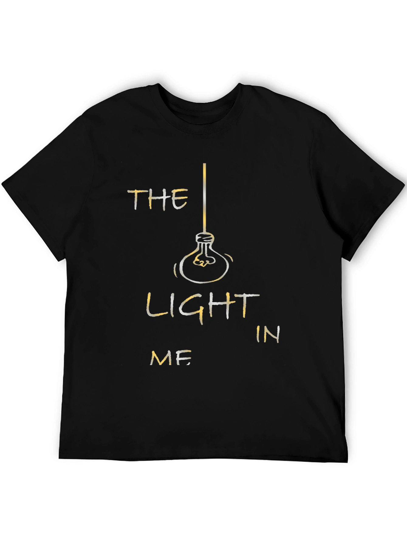 Black The Light in Me Graphic Tee - Black Cotton Blend view 5