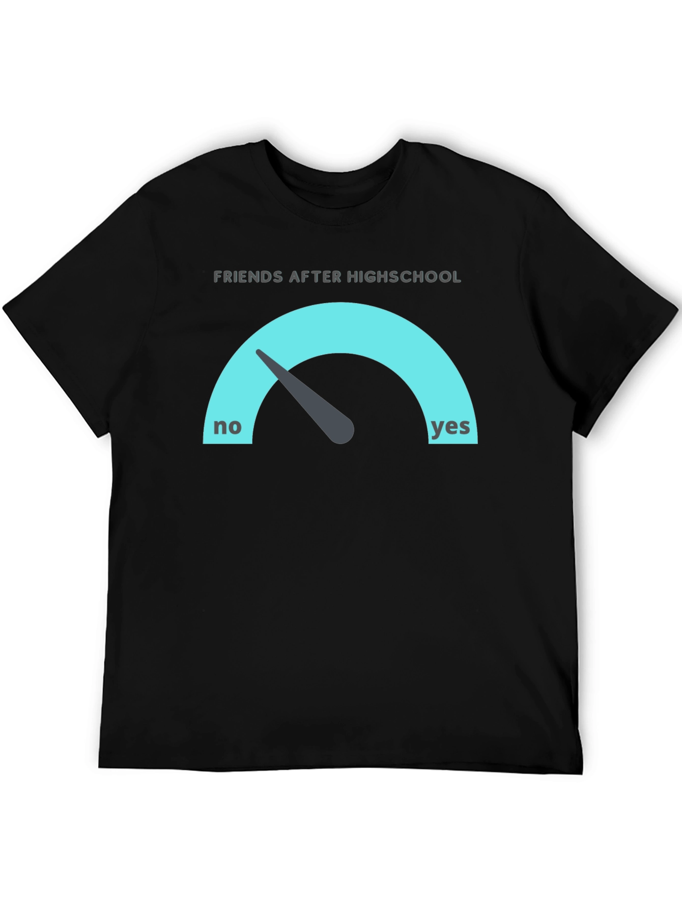 Black Friends After Highschool T-Shirt - Gauge Design view 5