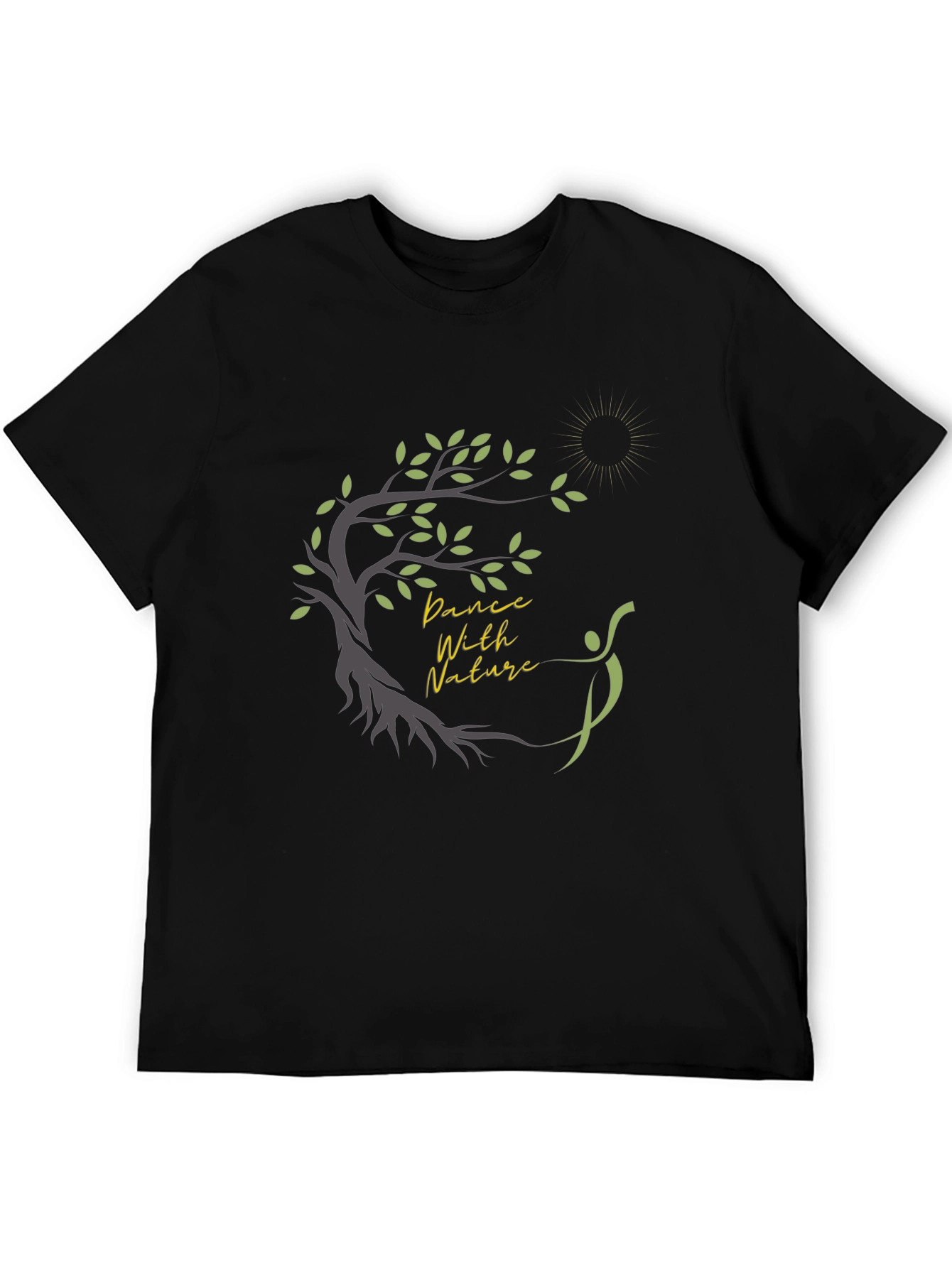 Black Dance with Nature Graphic T-Shirt view 5