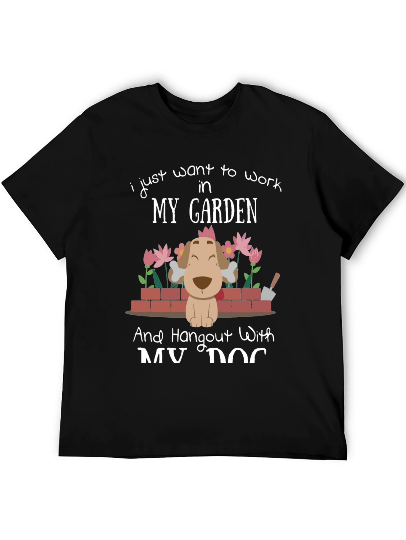 Black Garden & Dog T-Shirt view 5