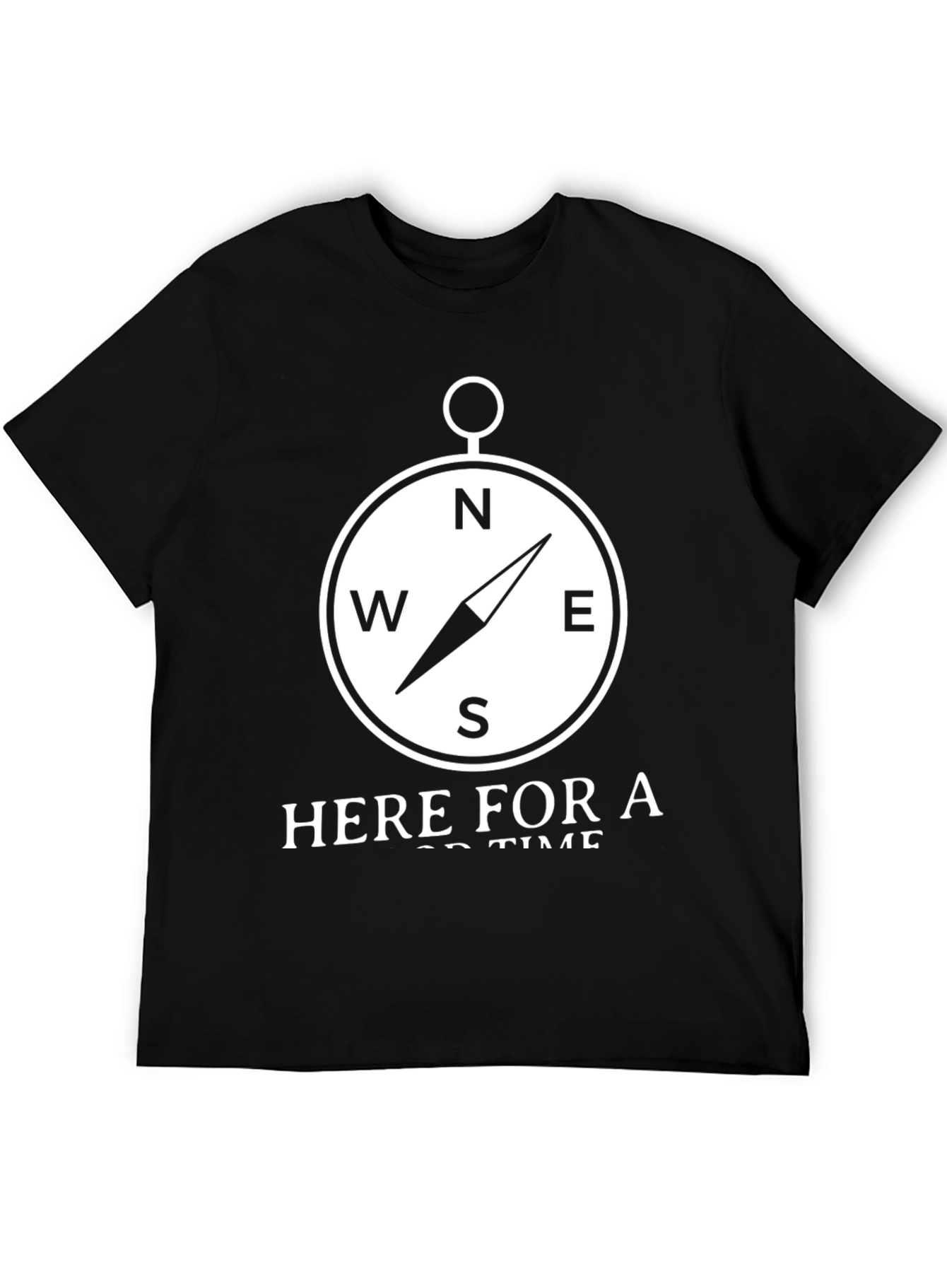 Black Compass Graphic T-Shirt - Here for a Good Time view 5