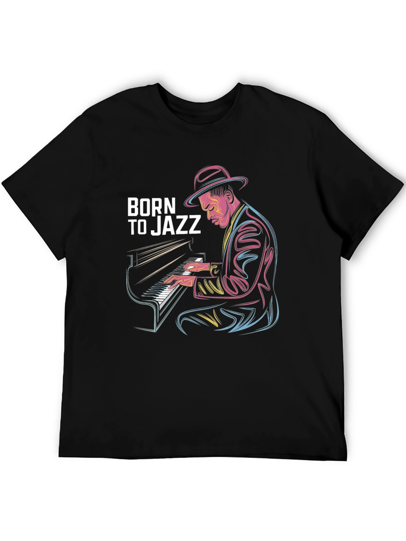 Black Born To Jazz Graphic Tee view 5