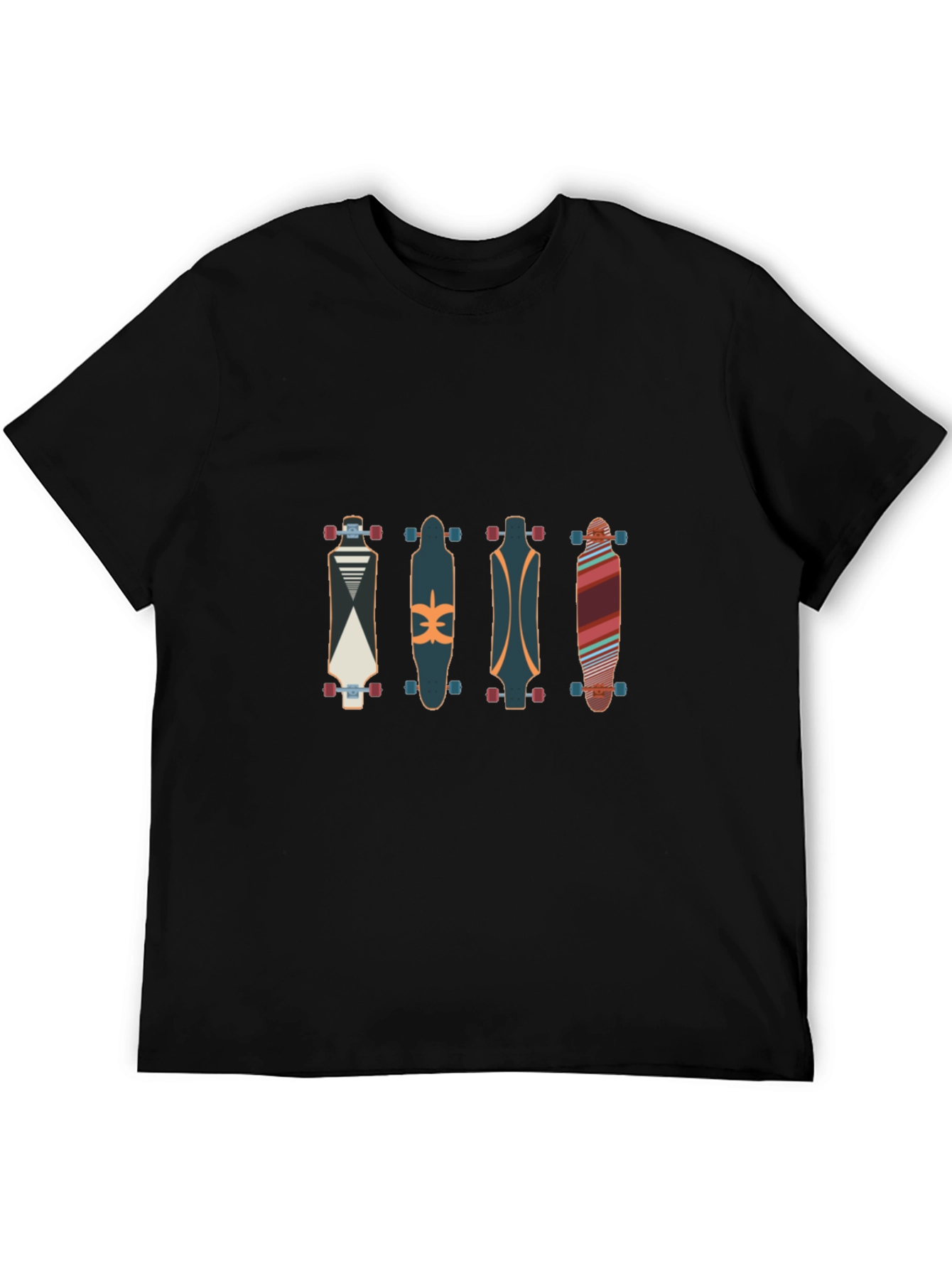 Black Skateboard T-Shirt - Cool Graphic Tee view 5