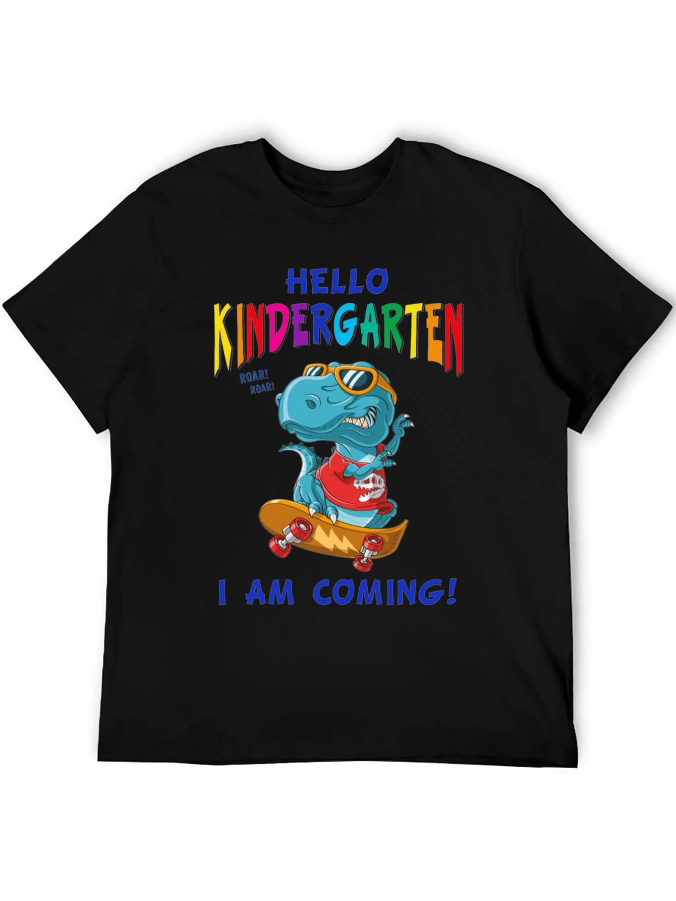 Black Kindergarten Dinosaur T-Shirt view 5