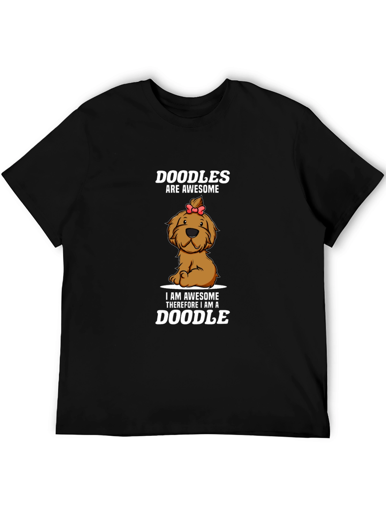 Black Doodles Are Awesome Graphic Tee - Dog Lover Gift view 5