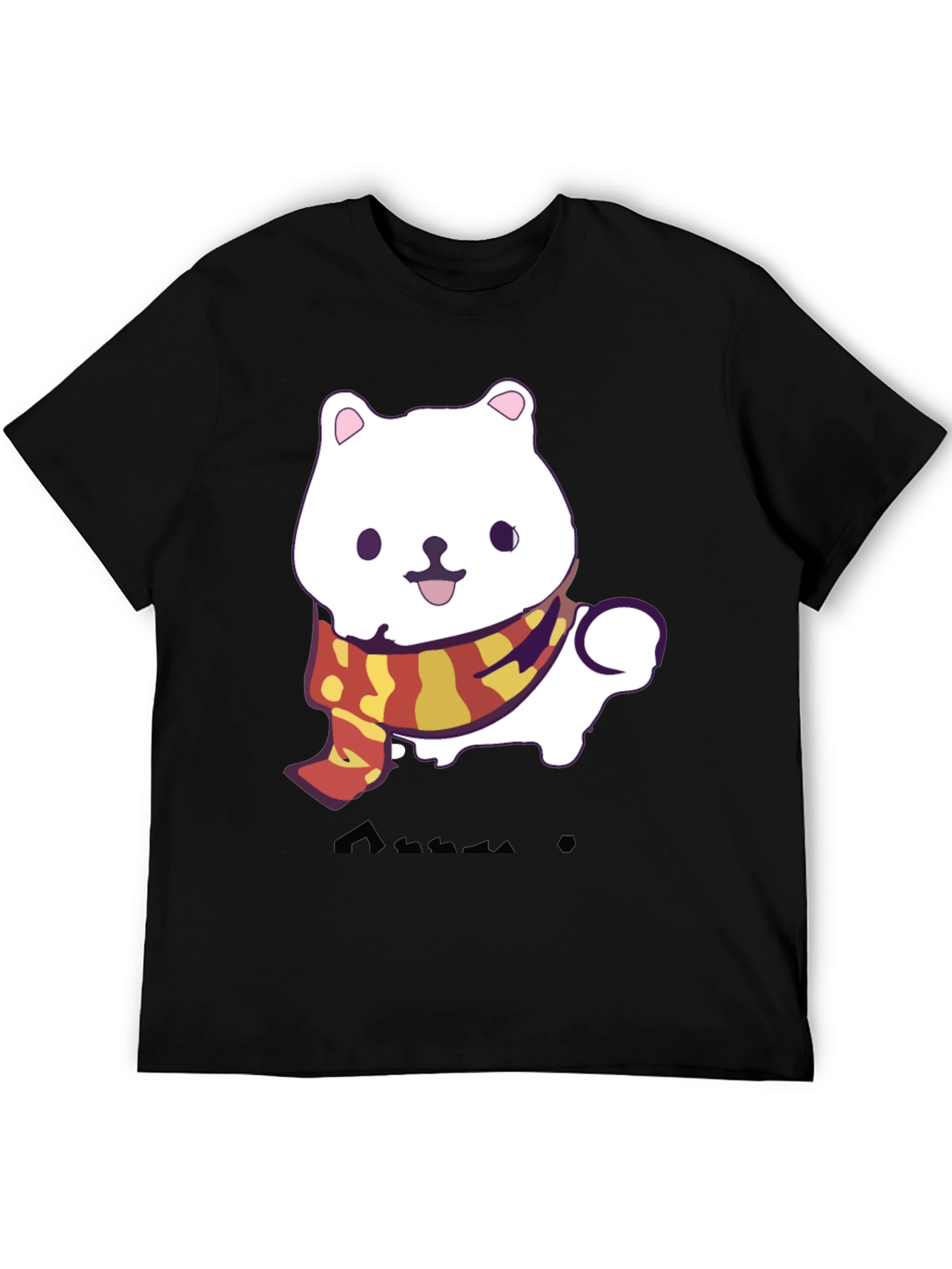 Black Cute Cartoon Dog T-Shirt view 5