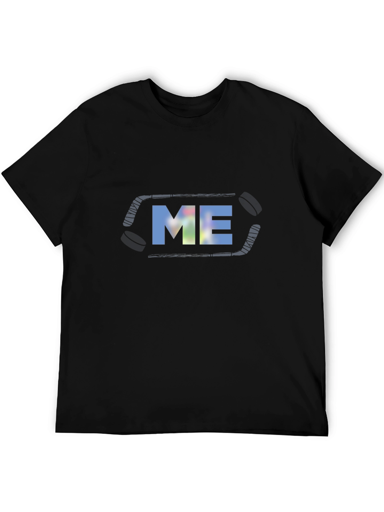 Black Hockey 'ME' Graphic Tee - Stylish Black T-Shirt view 5