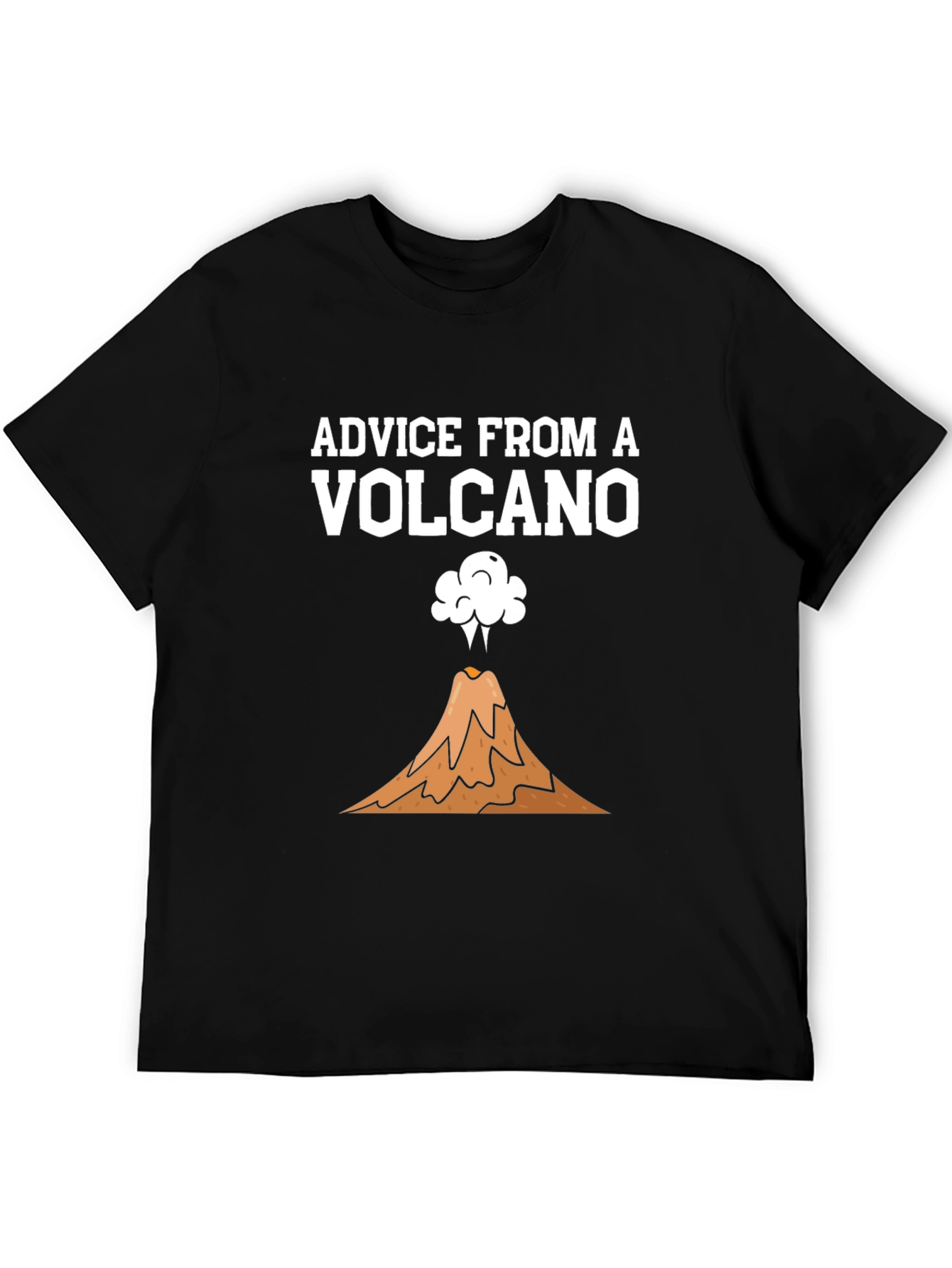 Black Advice From A Volcano Graphic T-Shirt view 5