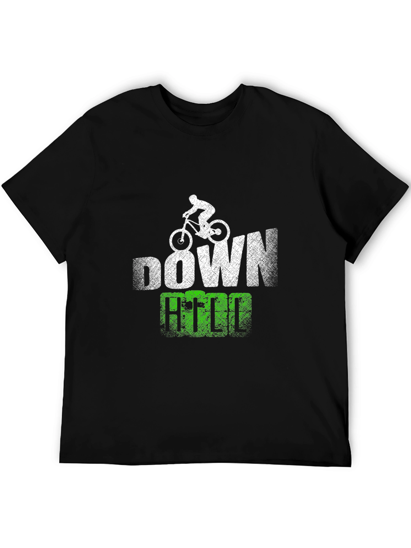 Black Downhill Mountain Bike T-Shirt Black view 5