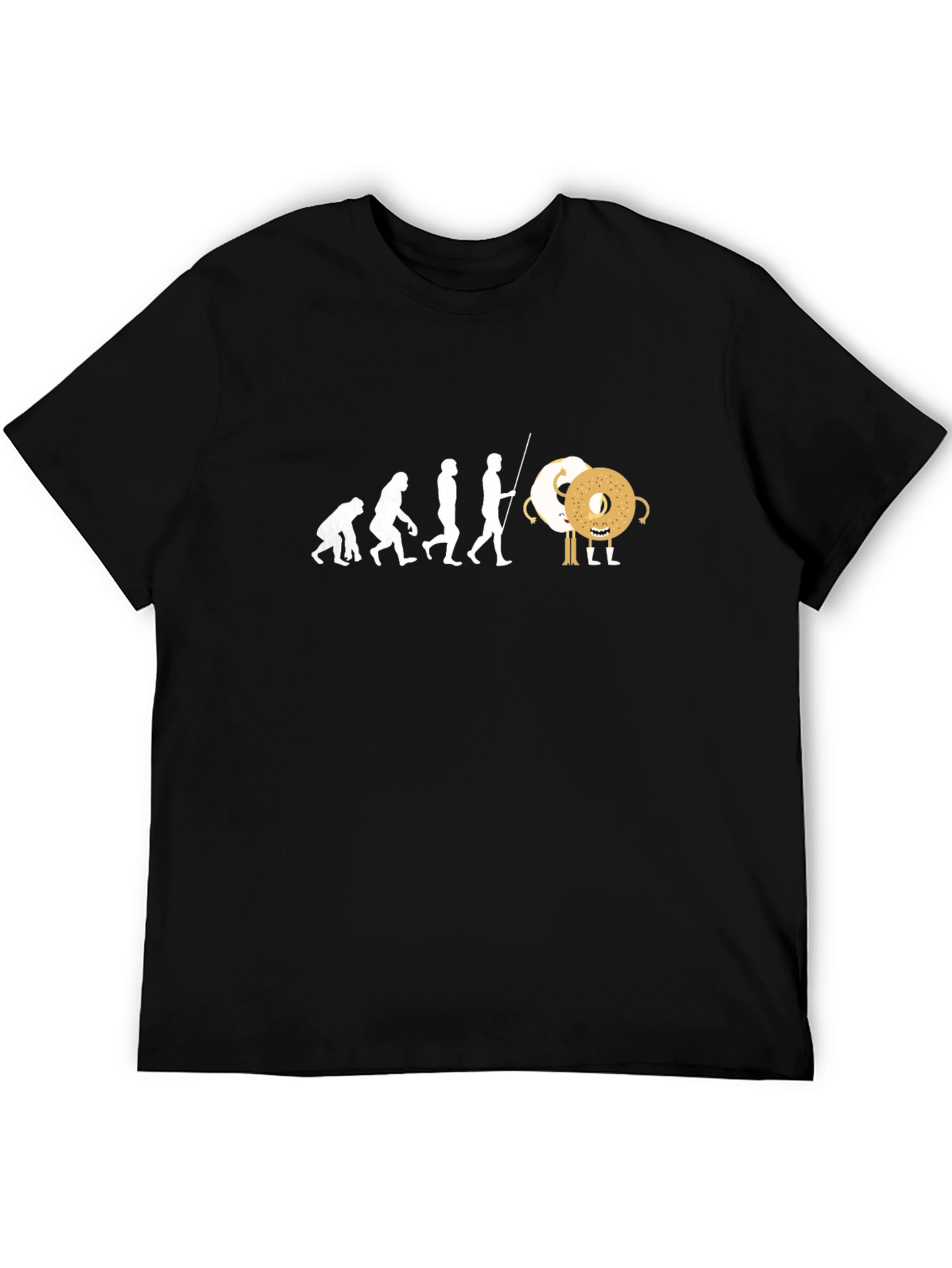 Black Evolution of Bagels T-Shirt view 5