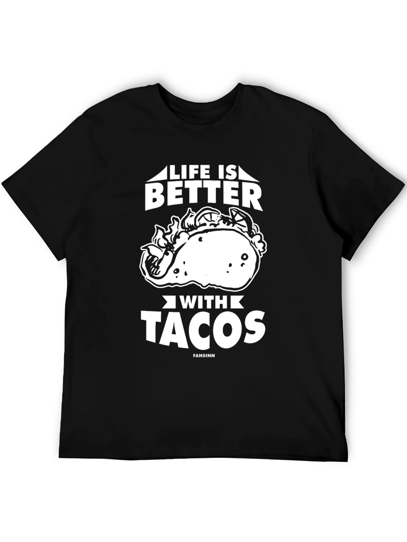 Black Life Is Better With Tacos T-Shirt view 5