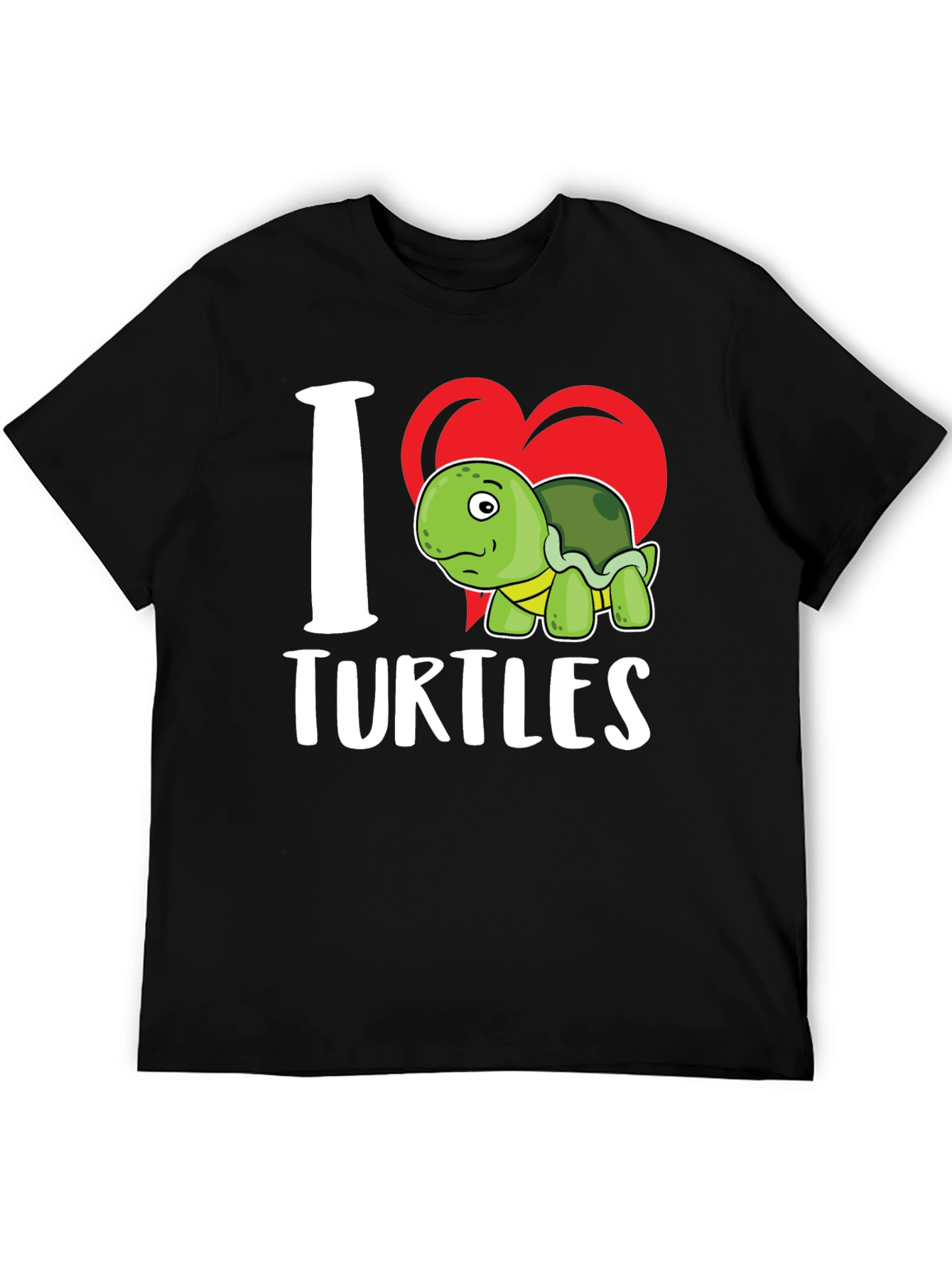 Black I Heart Turtles Graphic T-Shirt view 5