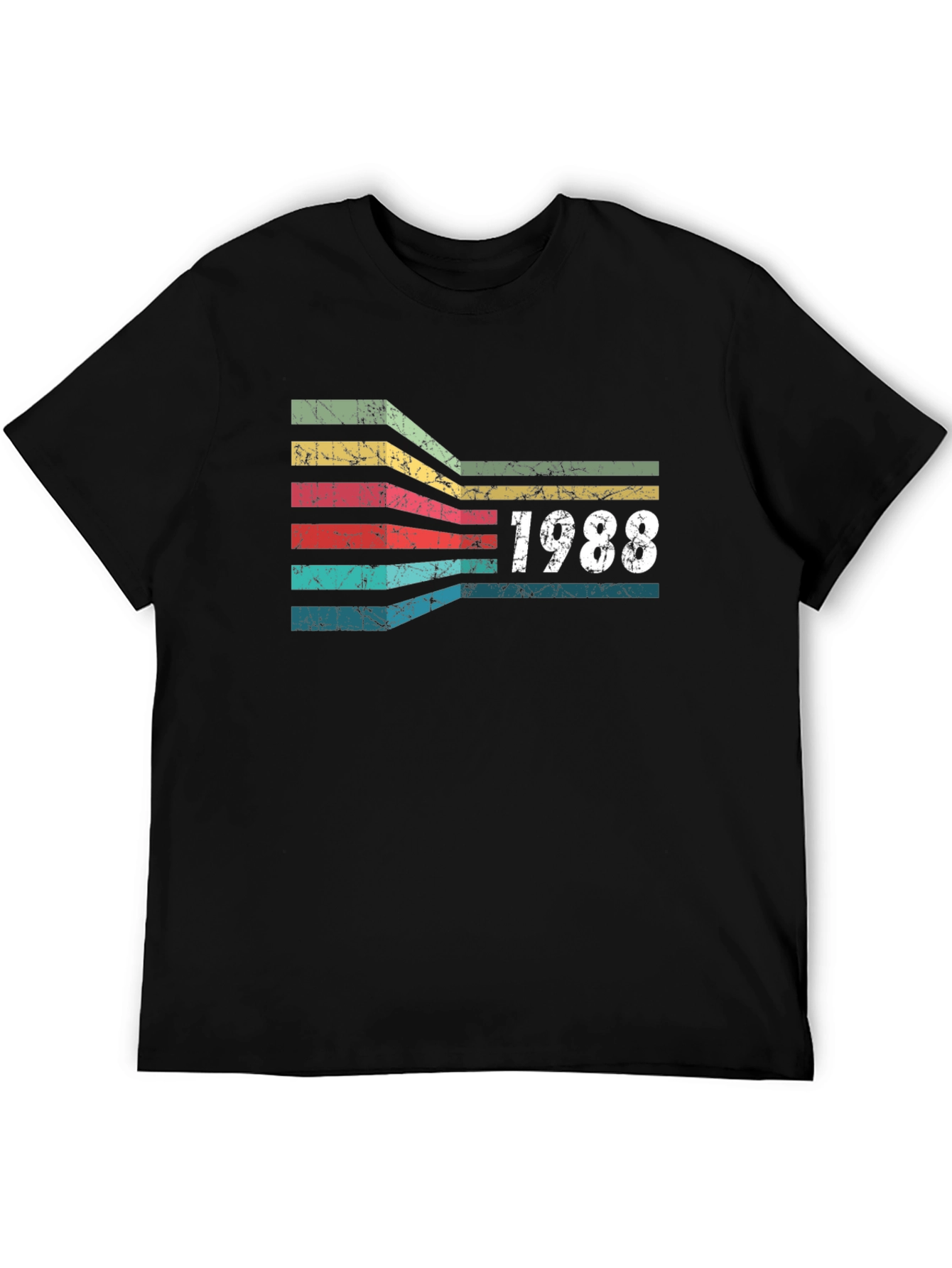Black Vintage 1988 Birthday T-Shirt Retro Style view 5