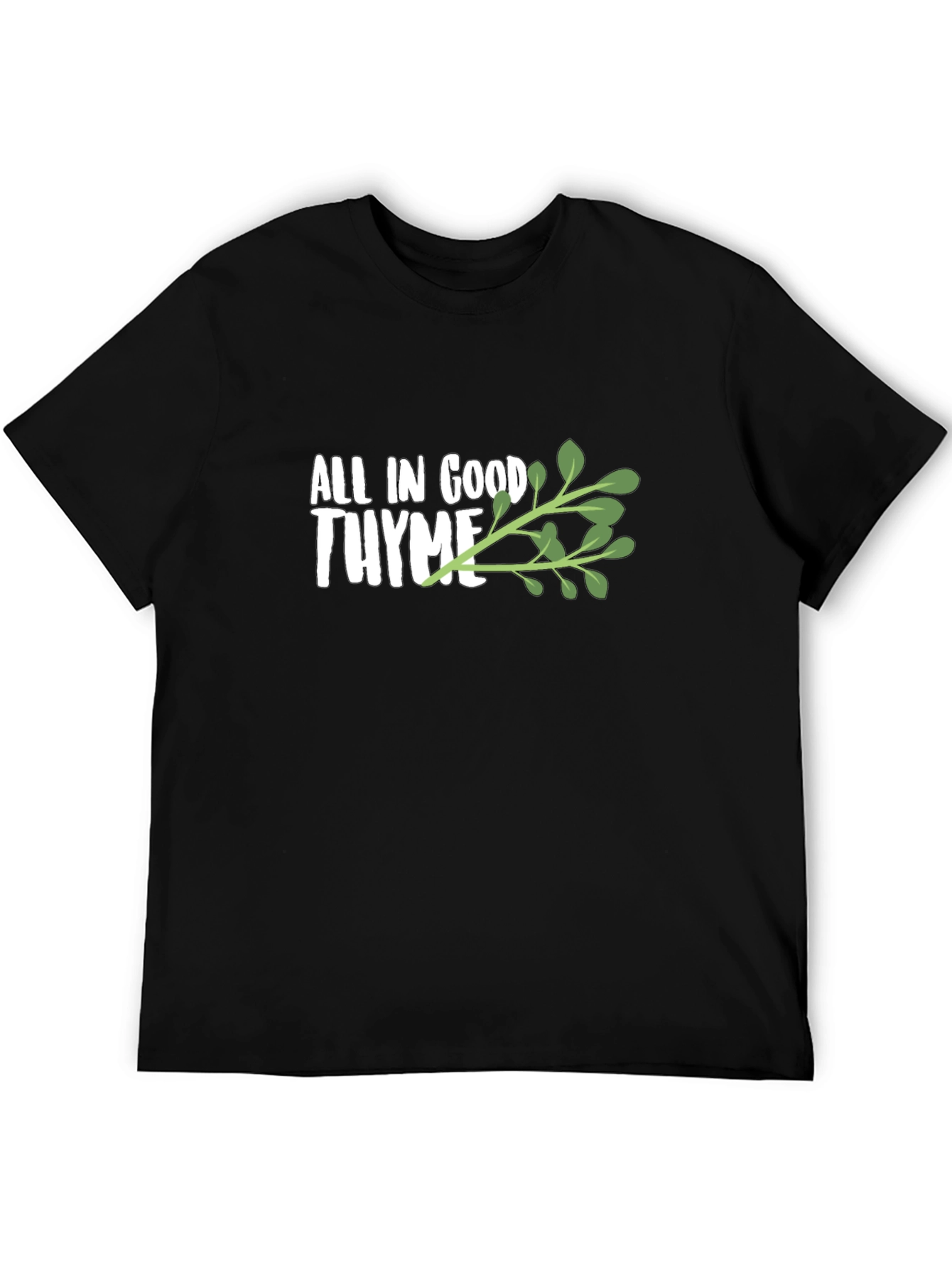 Black All in Good Thyme Black Graphic Tee view 5