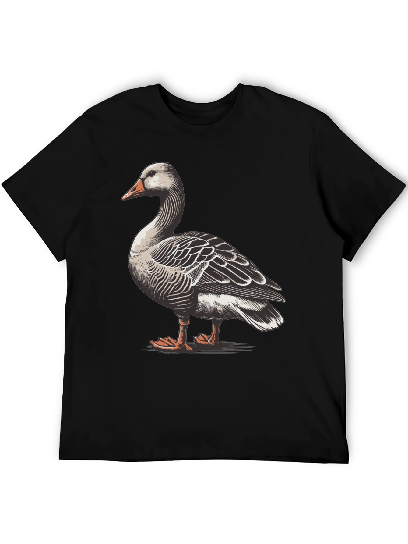 Black Goose Graphic T-Shirt - Black Casual Tee view 5