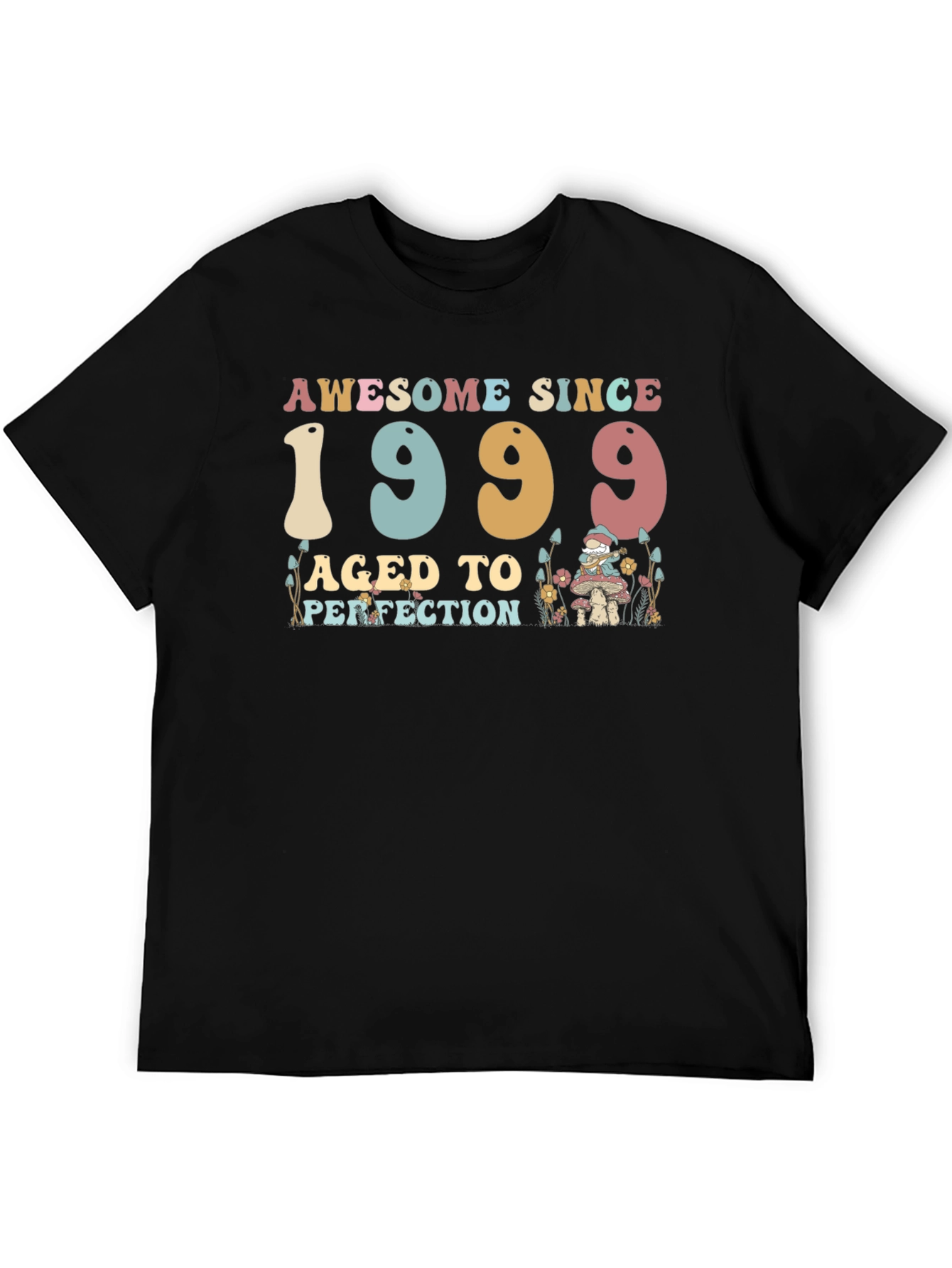 Black Awesome Since 1999 Aged to Perfection T-Shirt view 5