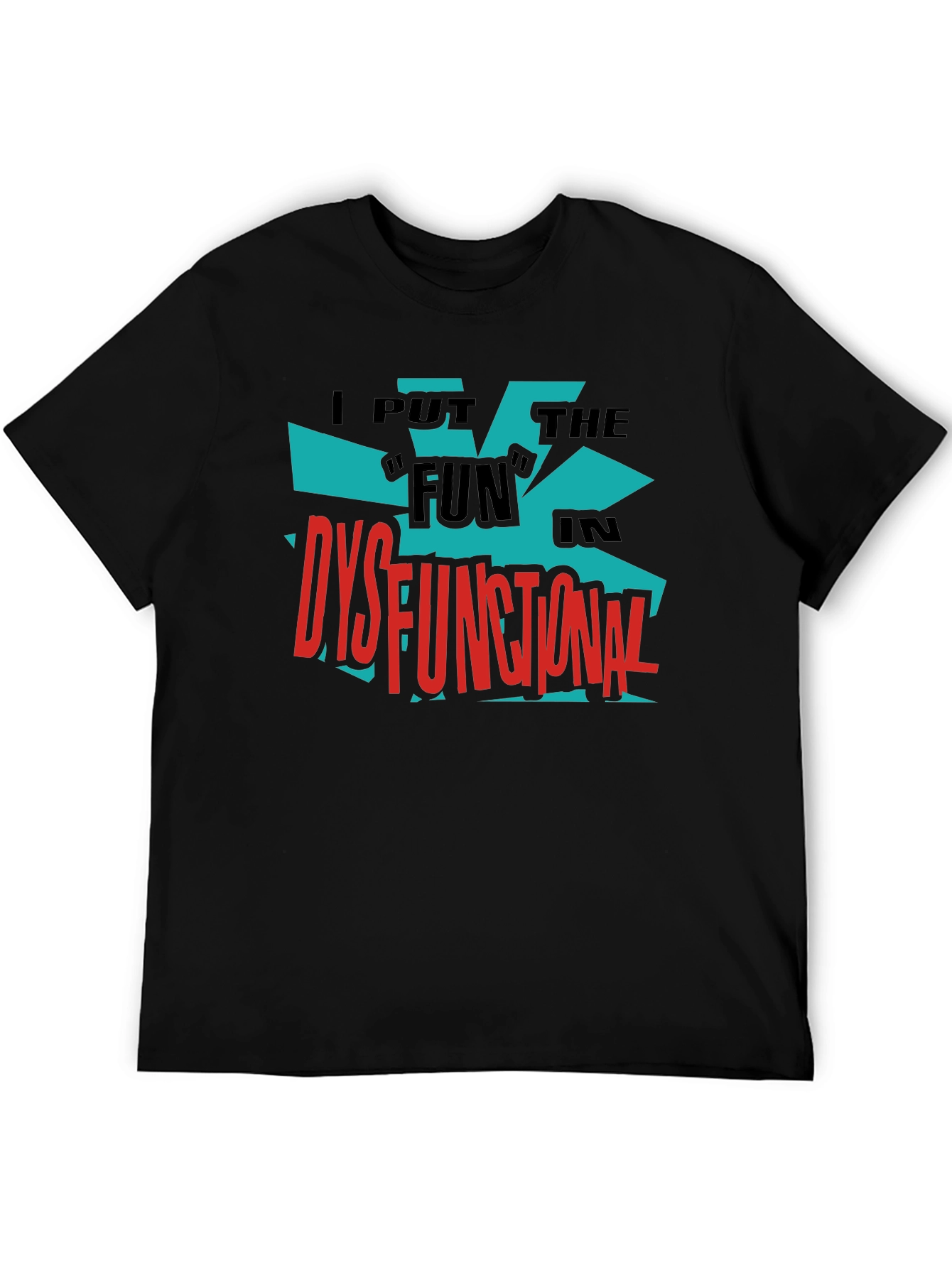 Black Dysfunctional Fun Graphic Tee - Bold Black Shirt view 5