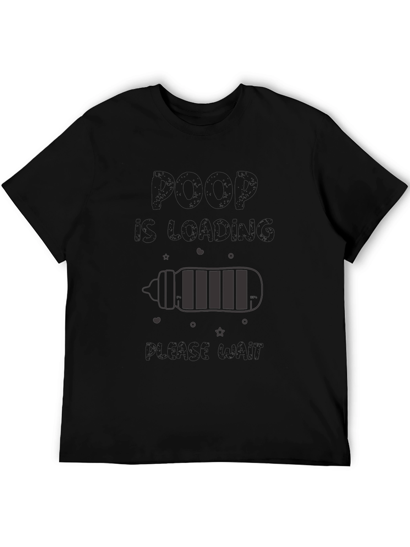 Black Loading Please Wait T-Shirt view 5