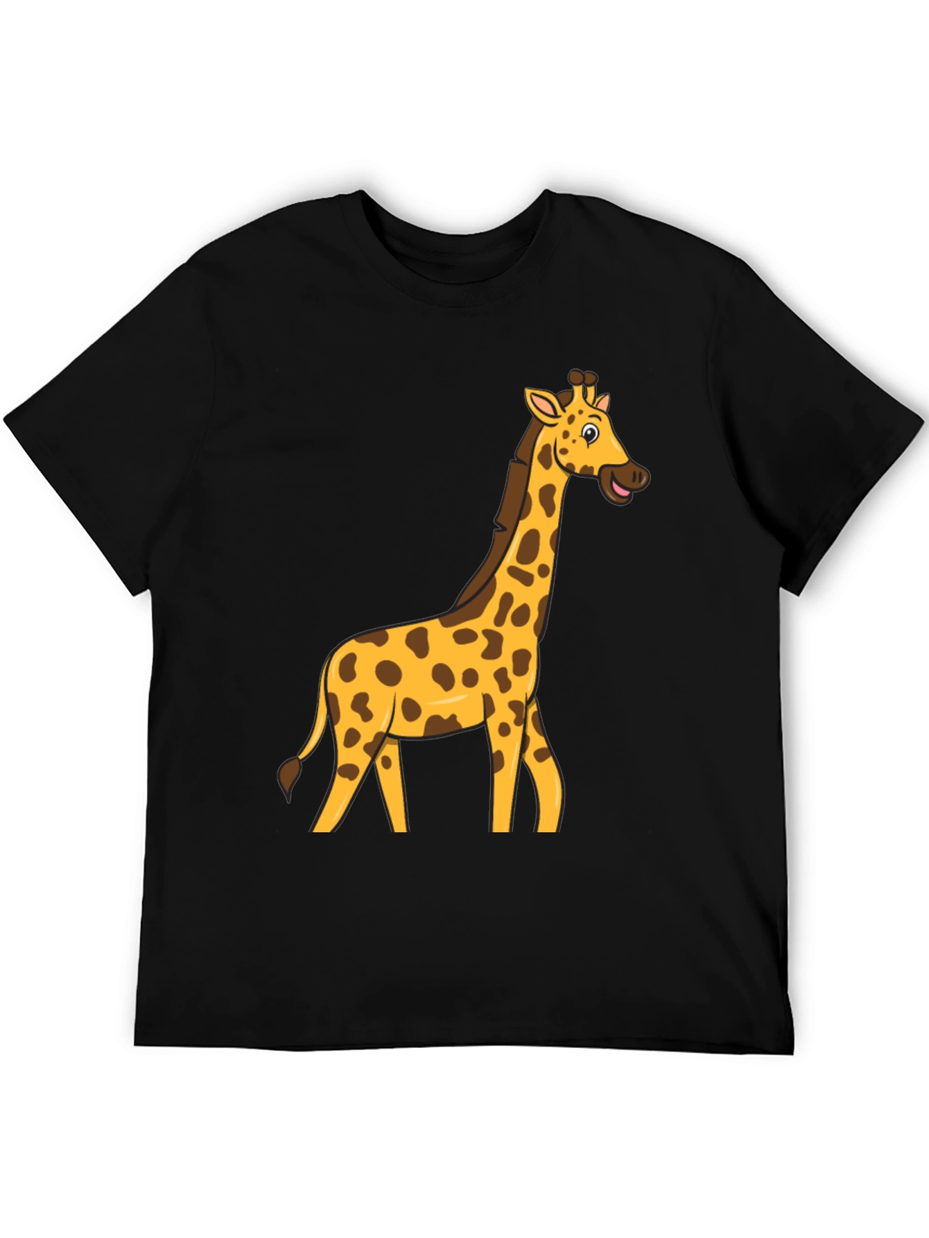 Black Giraffe Graphic T-Shirt - Fun Cartoon Tee view 5