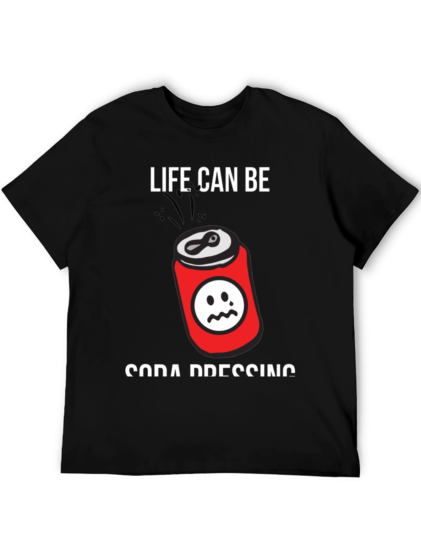 Black Life Can Be Soda Pressing Black T-Shirt view 5