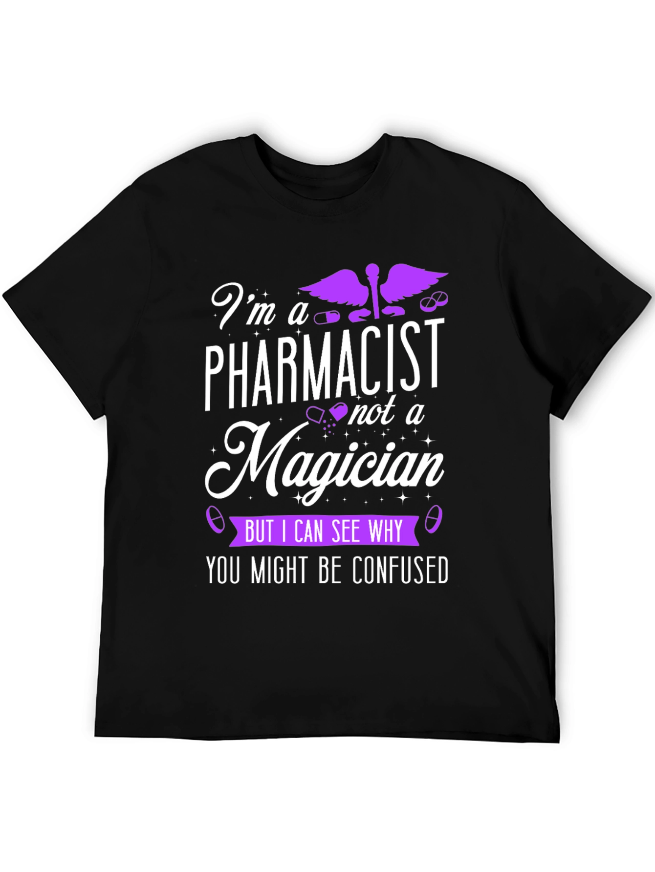 Black Pharmacist Magician Funny T-Shirt view 5