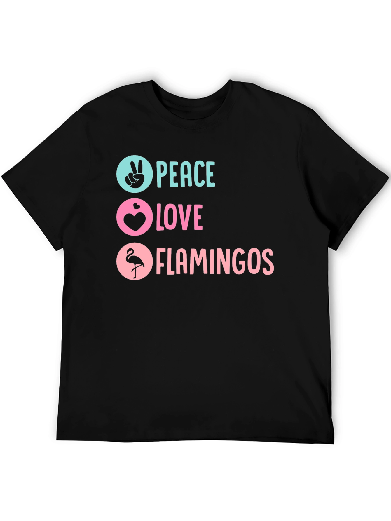 Peace Love Flamingos Graphic T-Shirt - 5