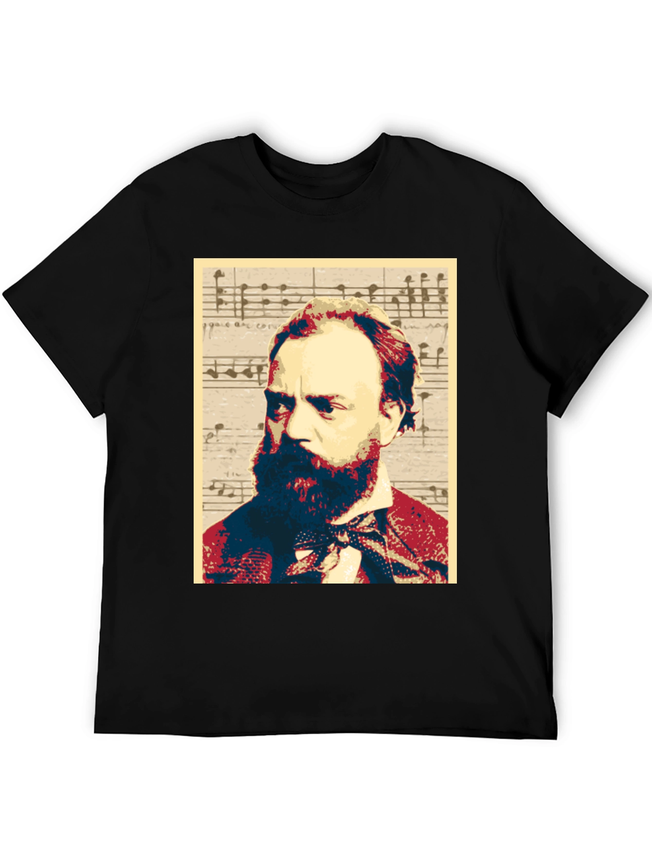 Black Musical Composer Portrait Graphic Tee view 5