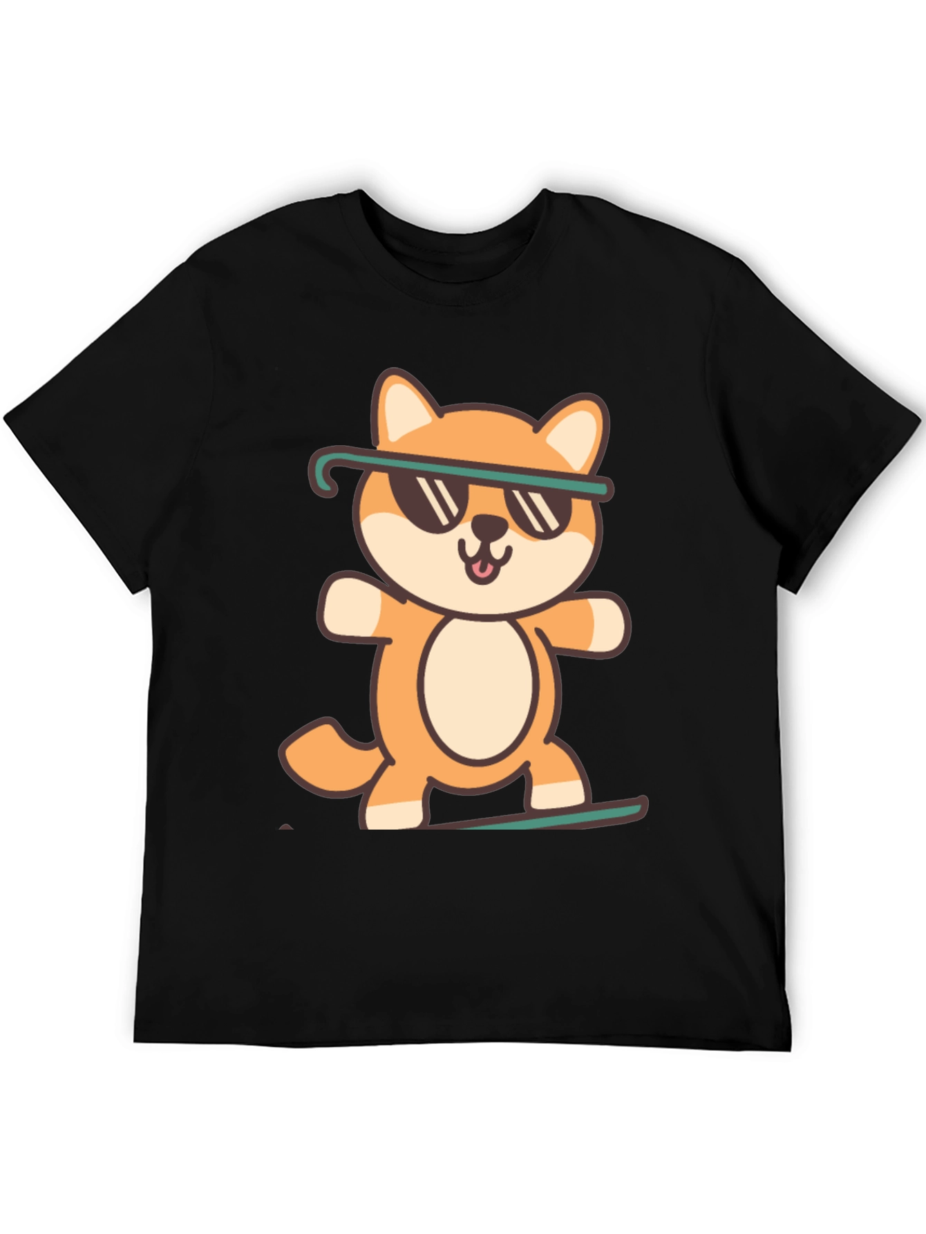 Black Cool Doge T-Shirt - Unisex Black Tee view 5