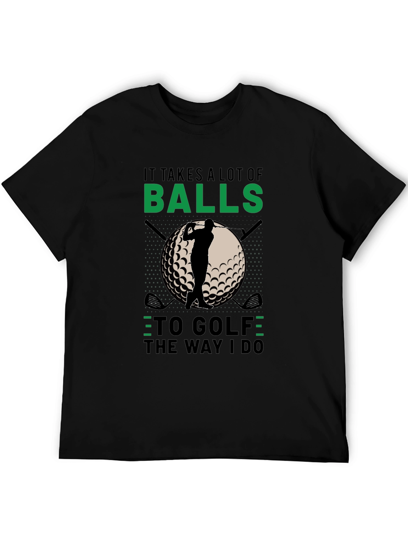 Black Golf Balls T-Shirt view 5