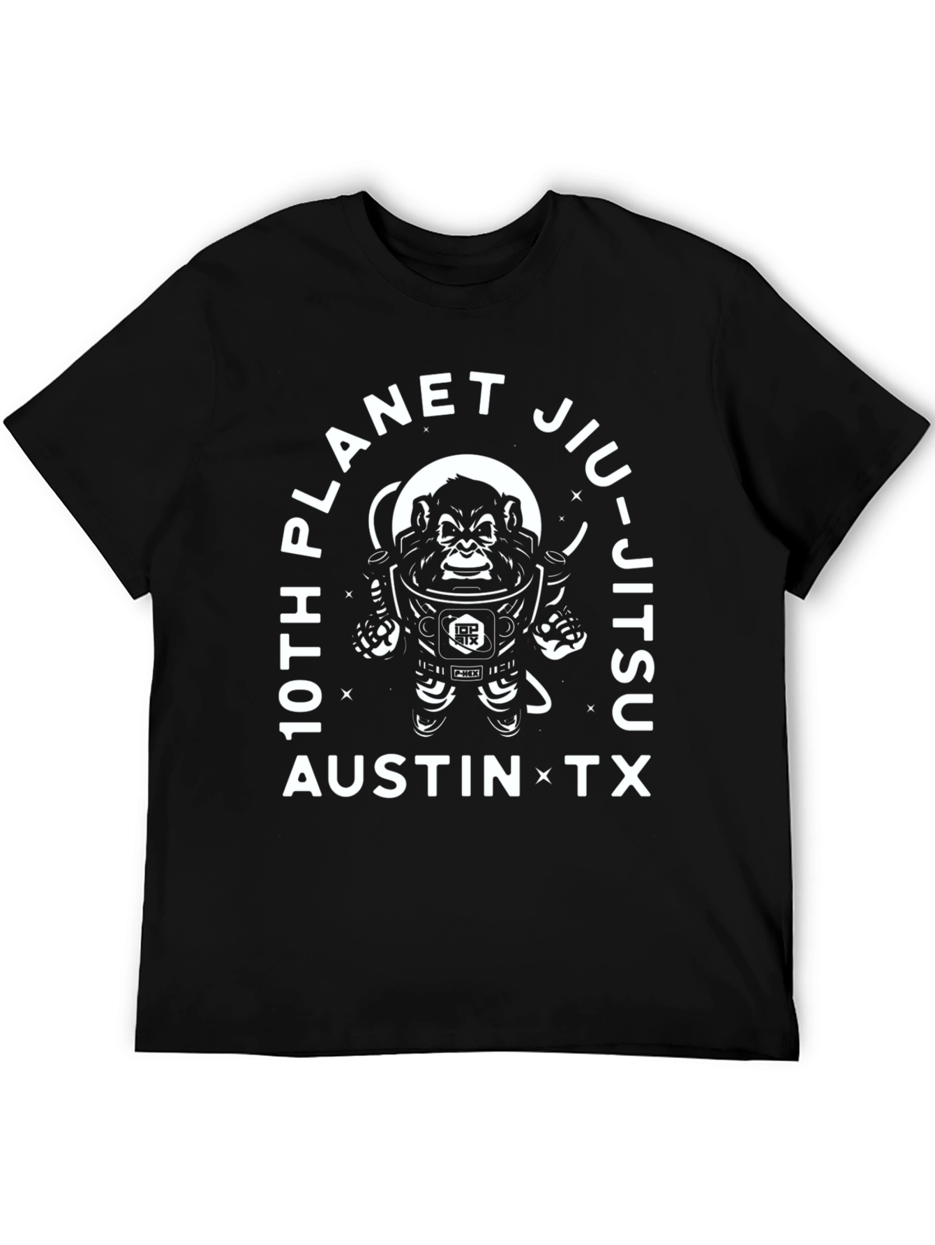 Black 10th Planet Jiu-Jitsu Austin TX Black T-Shirt view 5