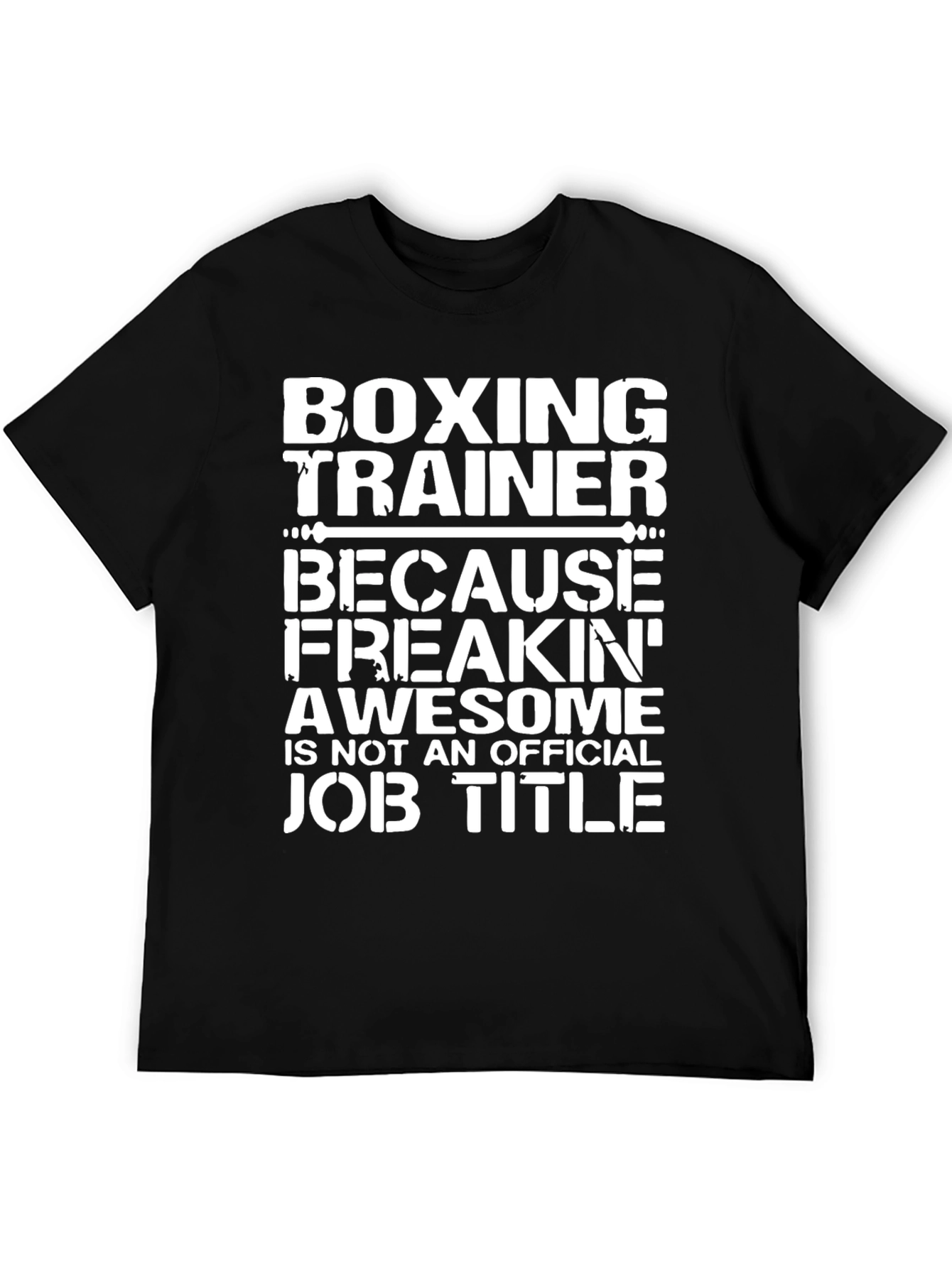 Black Boxing Trainer Awesome Job Title T-Shirt view 5