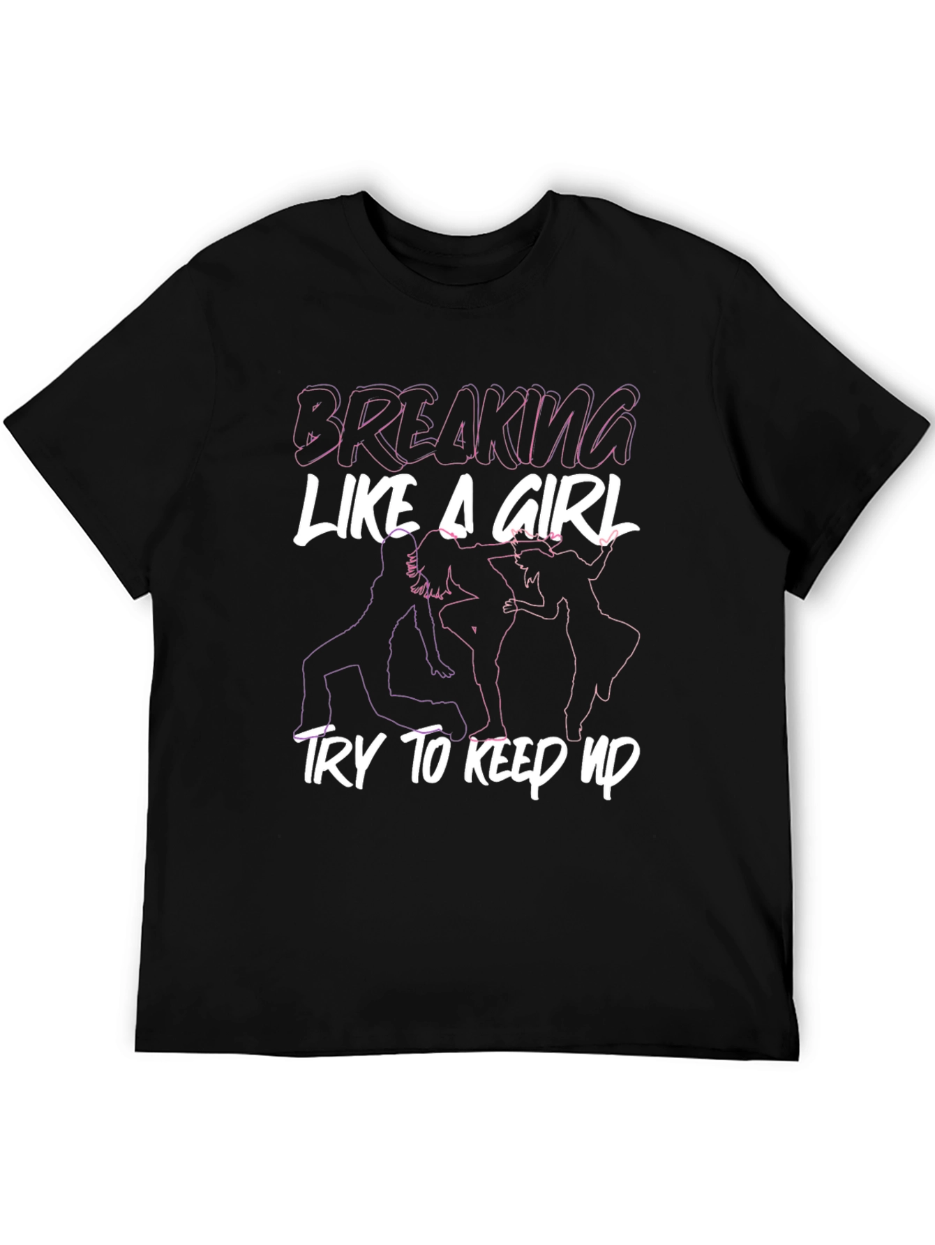Breaking Like A Girl Graphic Tee - Black - 5