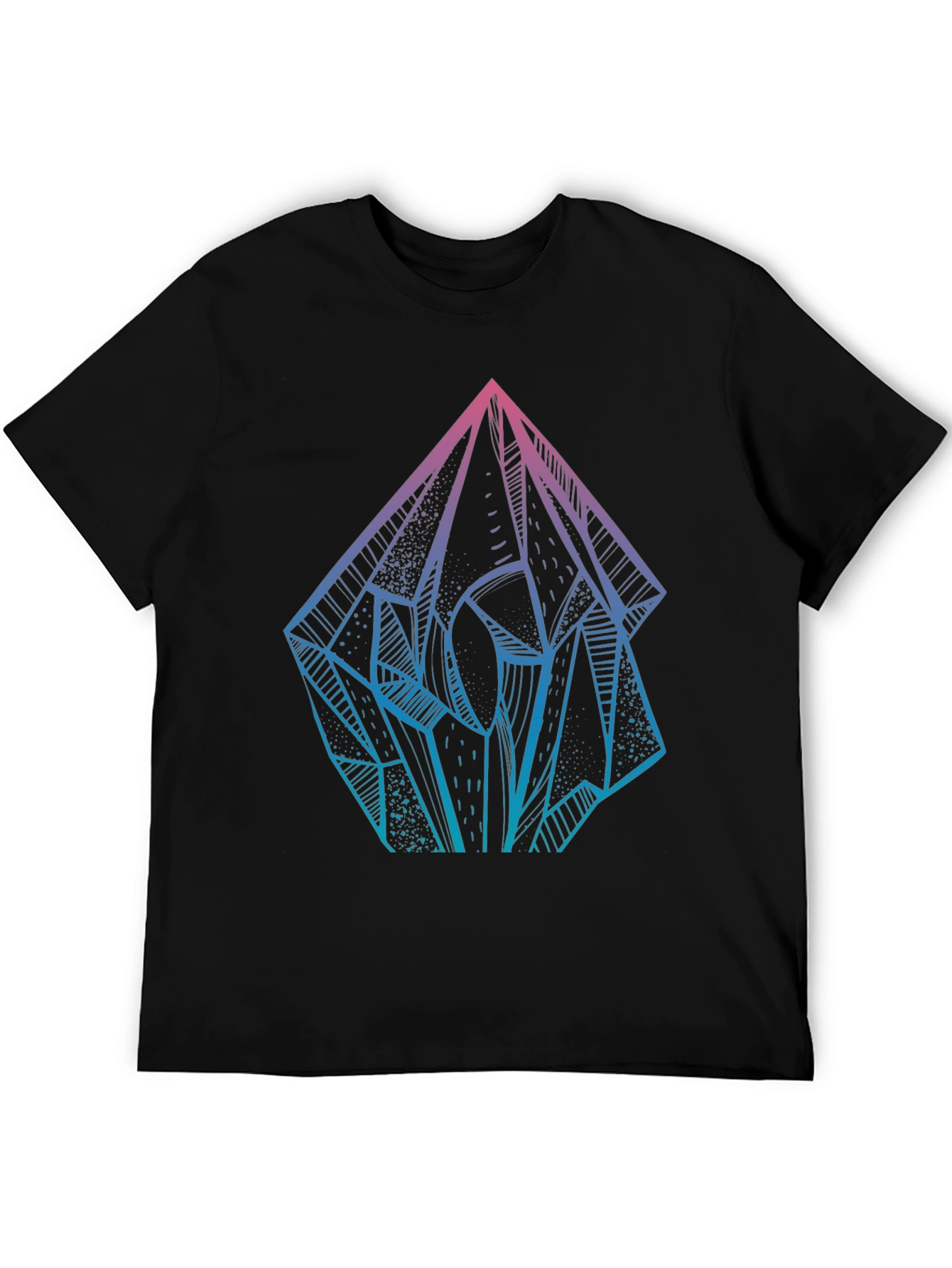 Black Crystal Prism Graphic Tee - Mens Black T-Shirt view 5