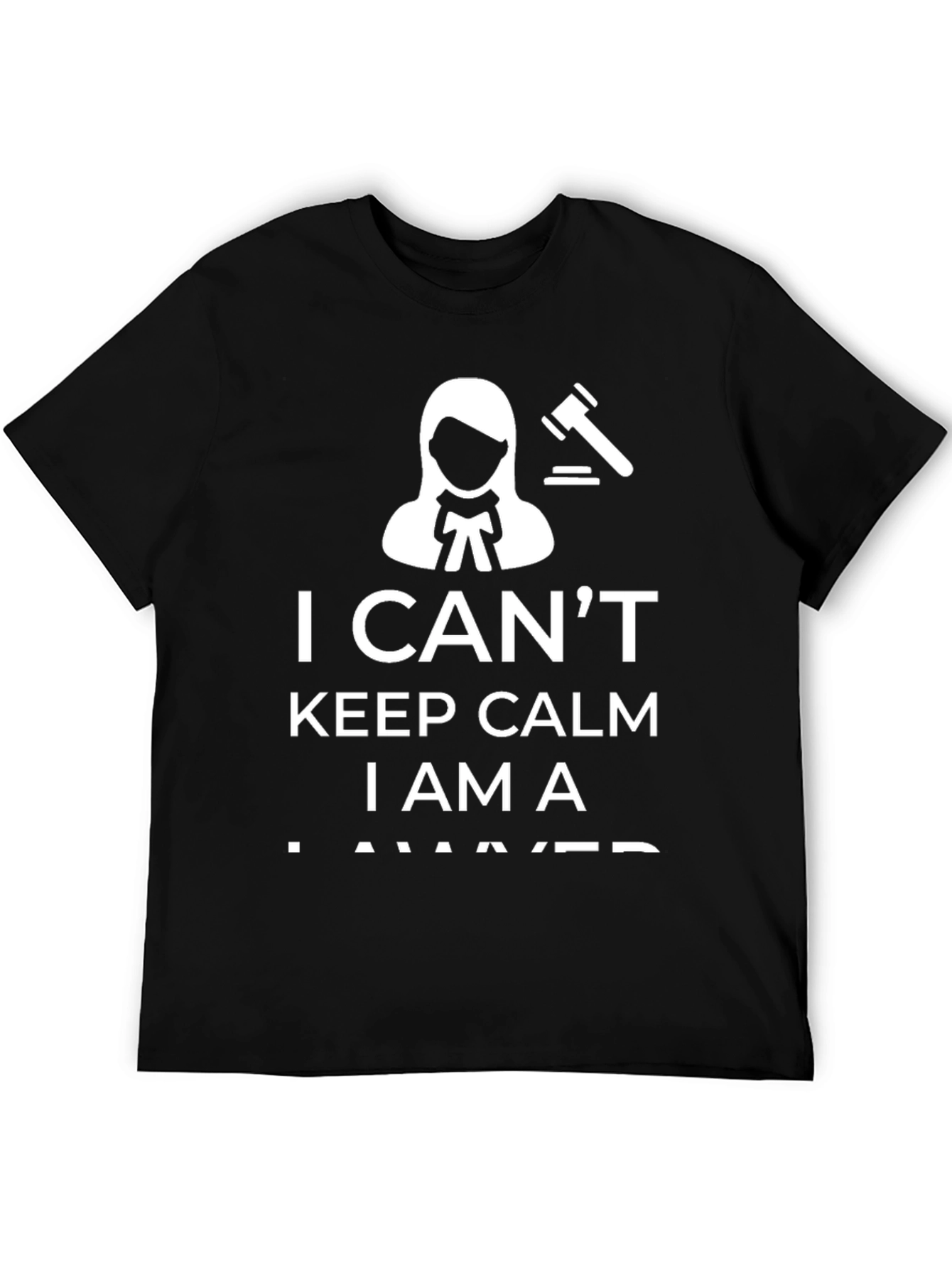 Black Lawyer T-Shirt - I Can't Keep Calm Funny Law Gift view 5