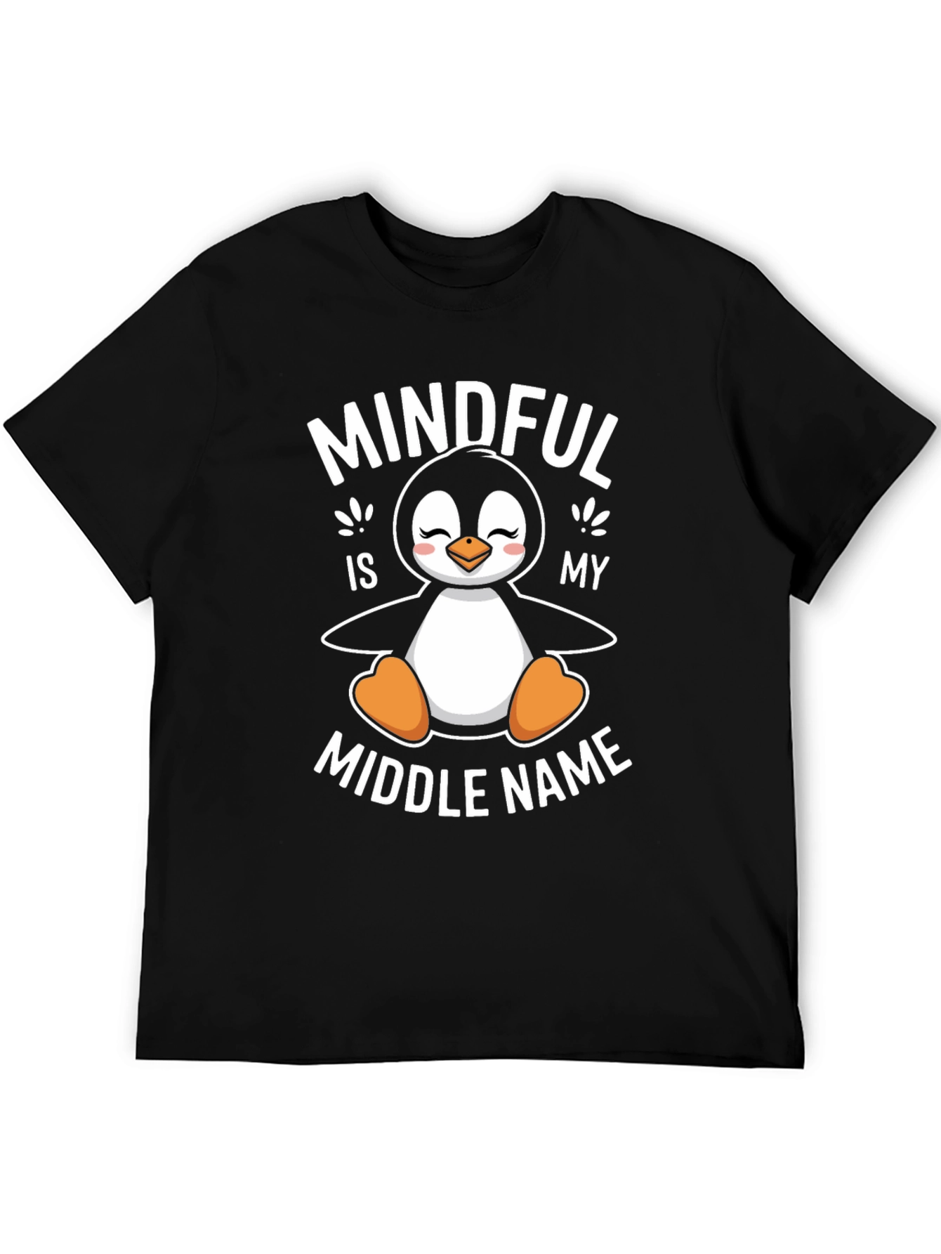 Black Mindful Penguin T-Shirt view 5